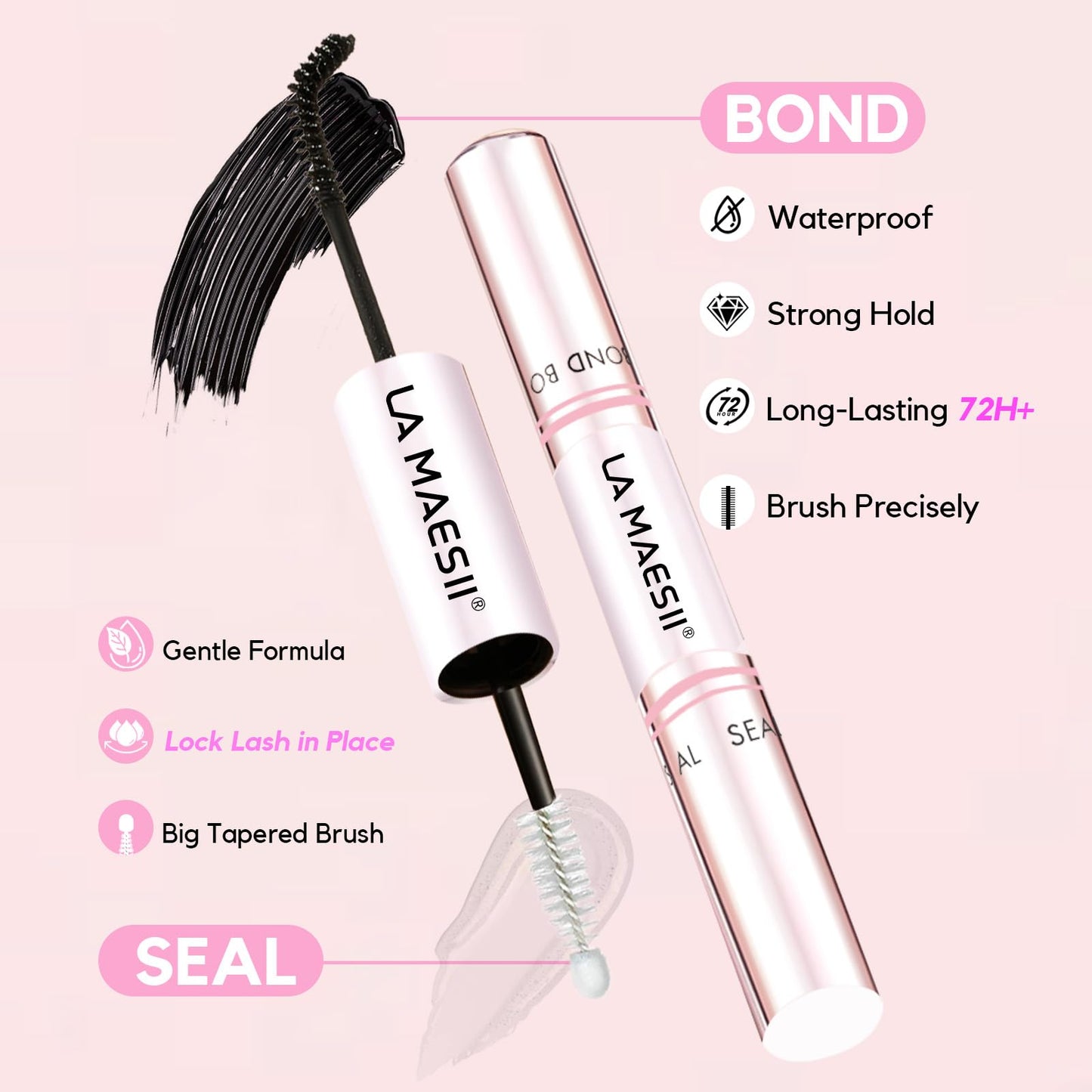 LA MAESII Lash Bond and Seal Waterproof Lash Remover Lash Cluster Glue for Eyelash Clusters DIY Lash Extension Kit at Home Pack 2 🍁 All In One Marketplace Canada