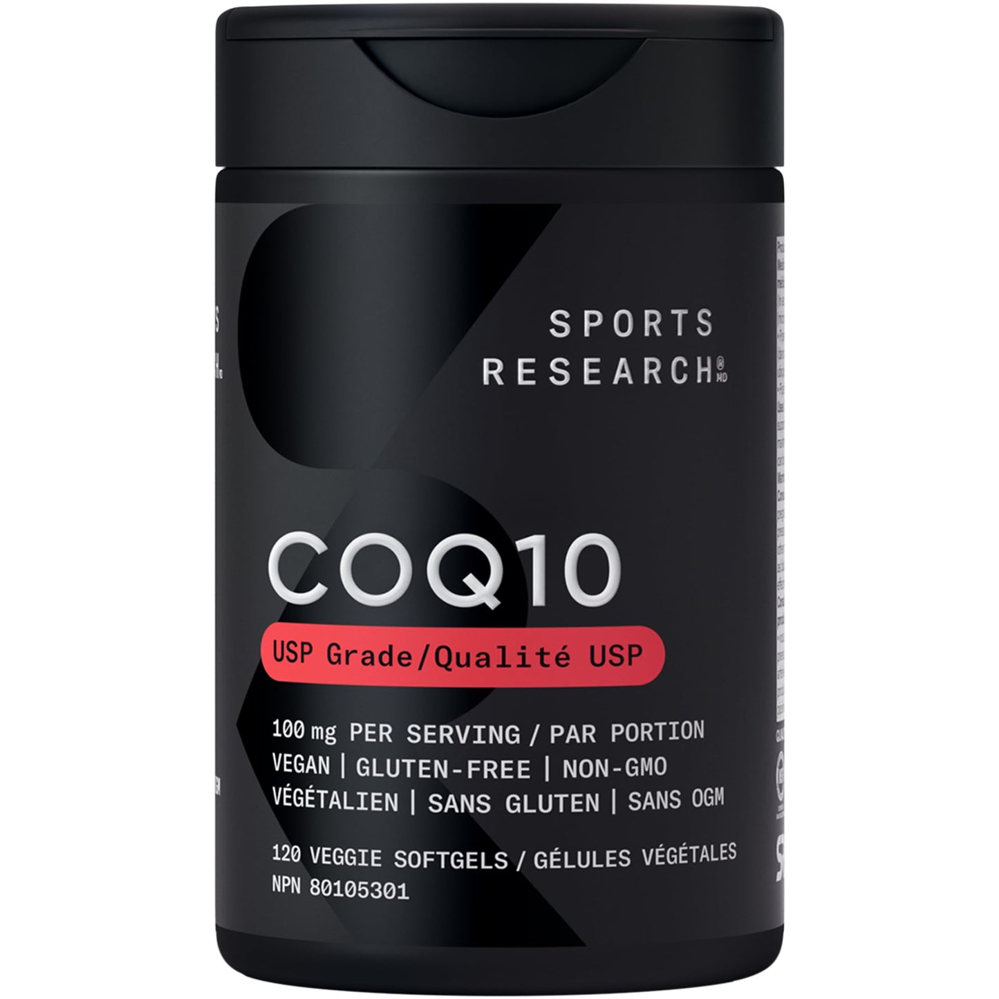 Sports Research® CoQ10 (100mg) Enhanced w/Coconut Oil & Bioperine (Black Pepper) for Better Absorption | Vegan Certified, Non-GMO Verified (120 Veggie Softgels) 🍁 All In One Marketplace Canada