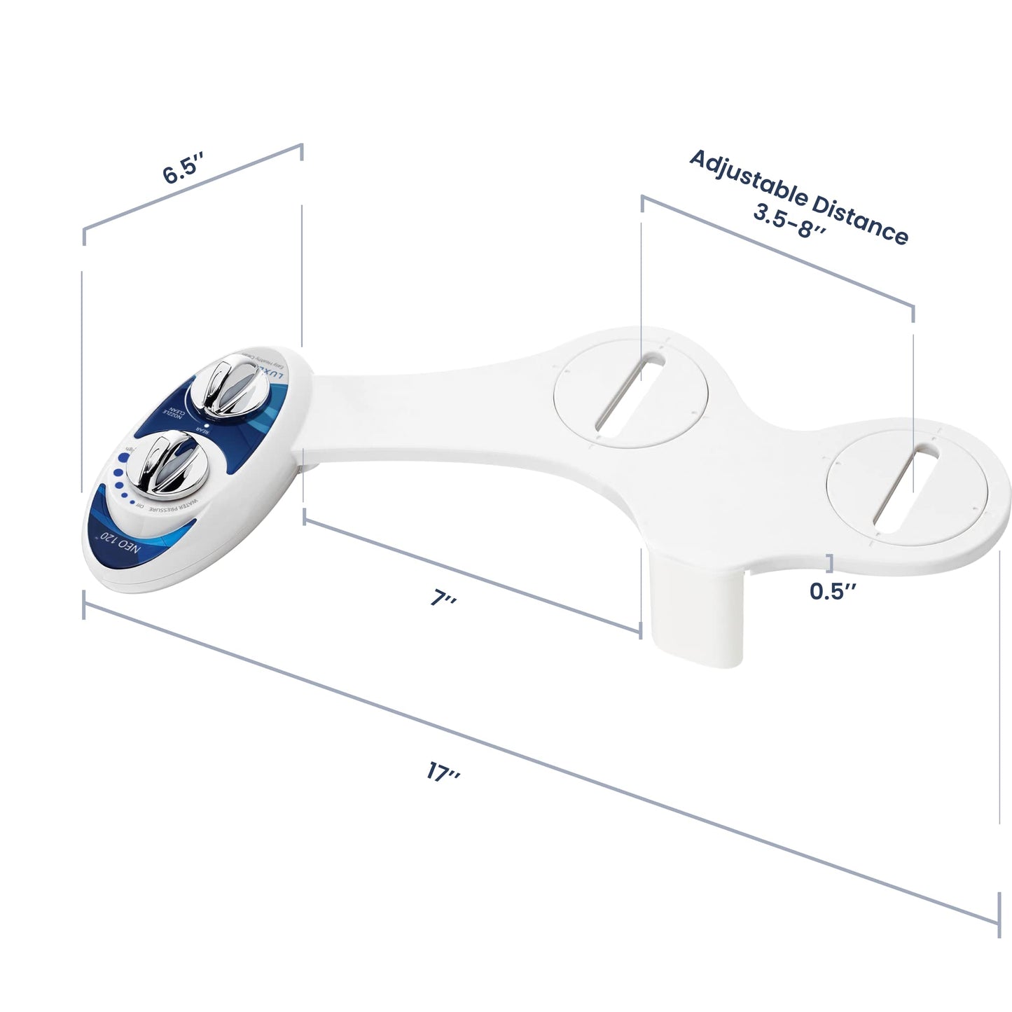 LUXE Bidet NEO 120 - Bidet Attachment for Toilet Seat, Blue 🍁 All In One Marketplace Canada