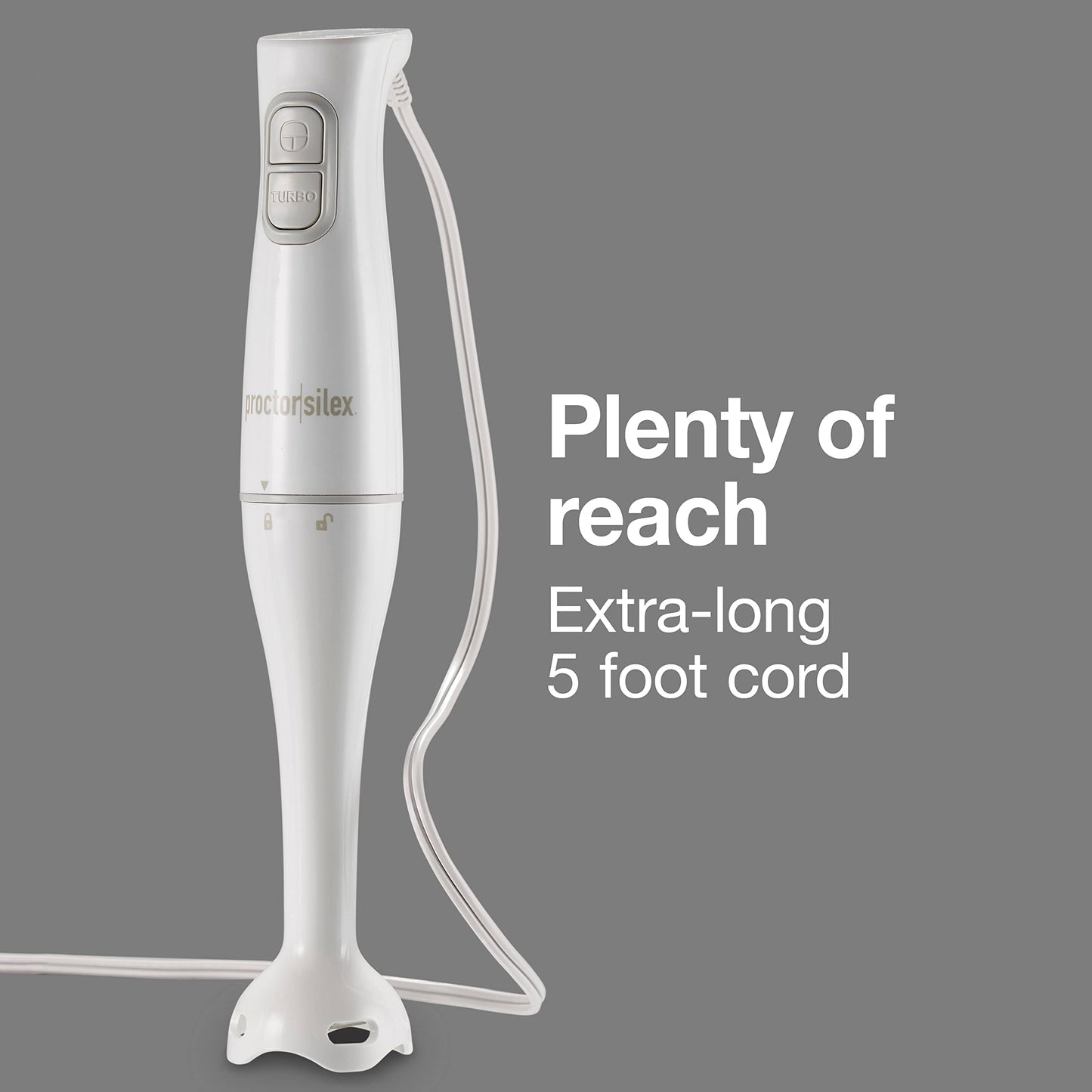 Proctor Silex Electric Immersion Blender with Detachable Dishwasher Safe Handheld Hand Blender Stick, 2-Speeds, 150 Watts, White (59739) 🍁 All In One Marketplace Canada