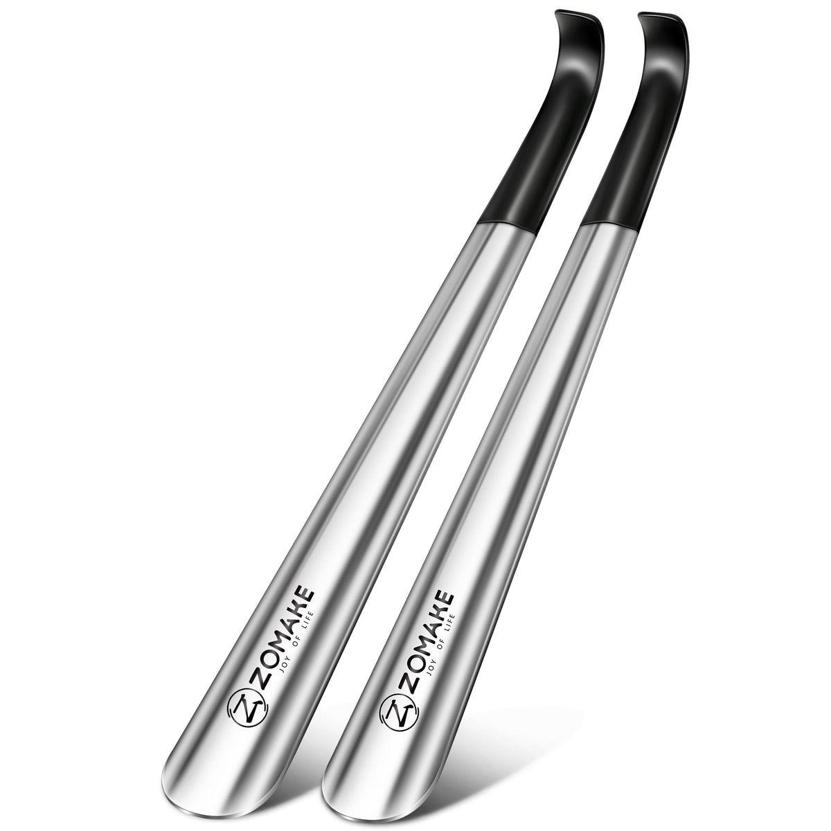 ZOMAKE Shoe Horn Long Handle,Metal Long Shoehorn for Seniors Men Women,2 Pcs 16.5" Boot Shoes Horn Chausse Pied(Black Handle) 🍁 All In One Marketplace Canada