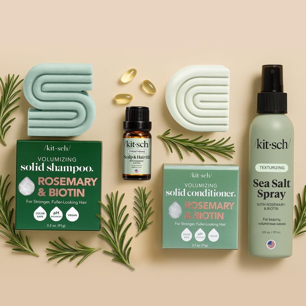 Kitsch Sea Salt Spray for Men and Women | Hair Spray with Rosemary, Biotin, Magnesium – Hair Texturizer for Natural Curls and Beach Waves, 177 mL 🍁 All In One Marketplace Canada