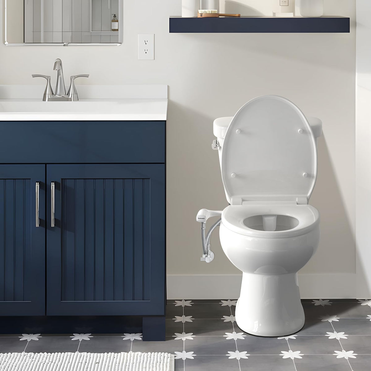 SAMODRA Ultra-Slim Bidet Attachment, Minimalist Non-Electric Dual Nozzle (Frontal & Rear Wash) Adjustable Water Pressure, Fresh Water Bidet Toilet Seat Attachment, Easy to Install 🍁 All In One Marketplace Canada
