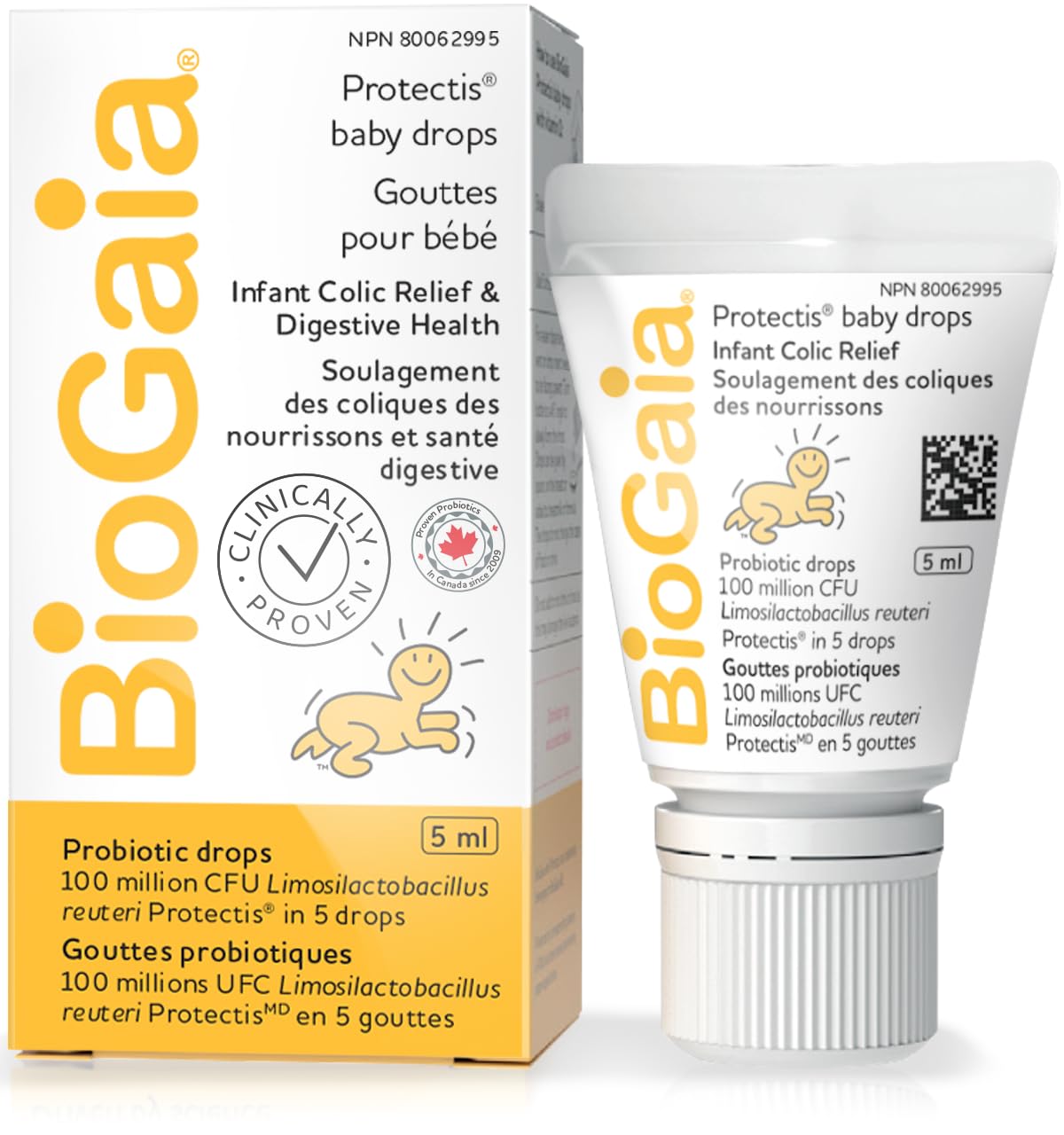 BioGaia Probiotic Baby Drops 5mL (125 Drops) for infant colic relief, newborns and babies 🍁 All In One Marketplace Canada