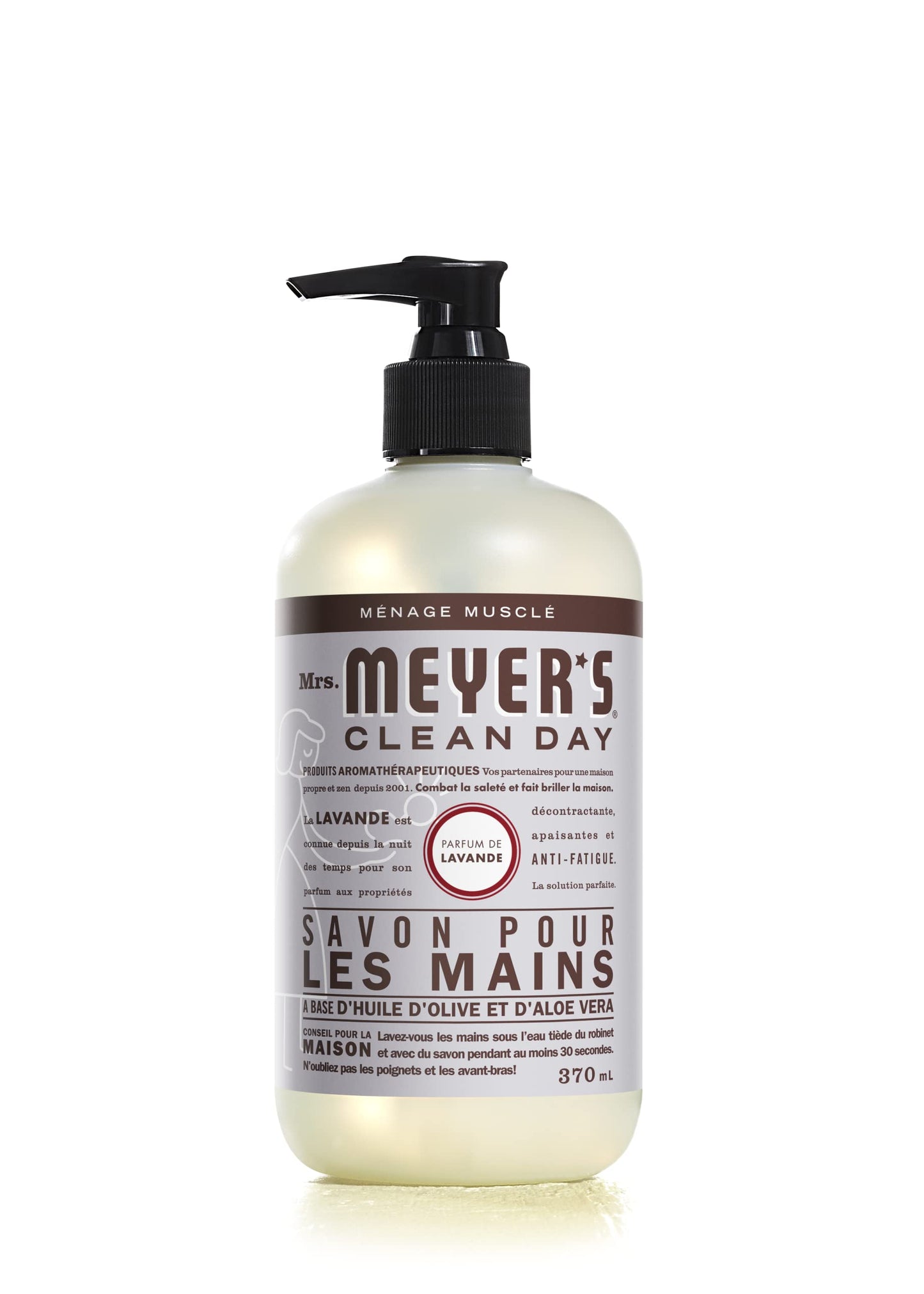 Mrs. Meyer's Clean Day Liquid Hand Soap, Cruelty Free & Biodegradable Hand Wash Formula Made with Essential Oils, Lavender Scent, 370 ml Bottles, 4 Pack 🍁 All In One Marketplace Canada
