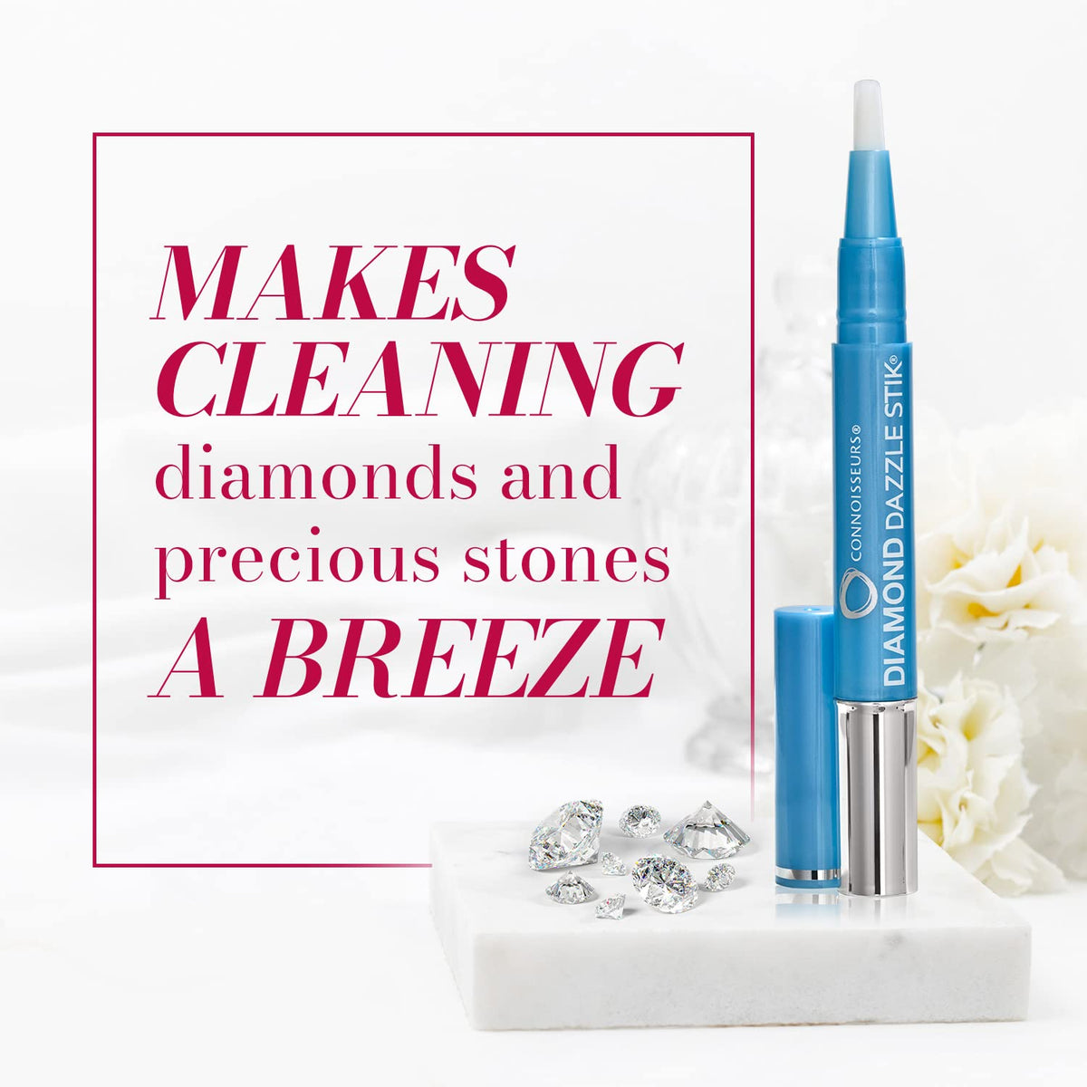 Connoisseurs 1050 Diamond Dazzle Stik – Portable Ring Cleaner Pen for Wedding Bands, Engagement Rings, Gemstones & Fine Jewelry – Safe & Easy At-Home Jewelry Cleaner (Single Pen) 🍁 All In One Marketplace Canada