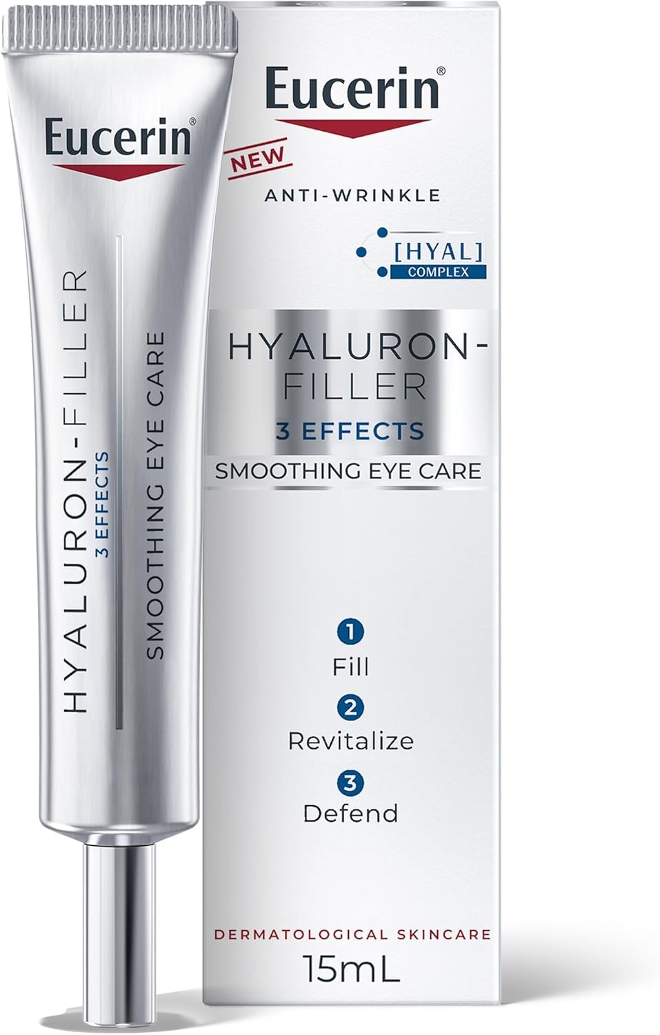 Eucerin Anti-Wrinkle Eye Cream, Smoothing, Anti-Age, Hyaluronic Acid, 15mL 🍁 All In One Marketplace Canada