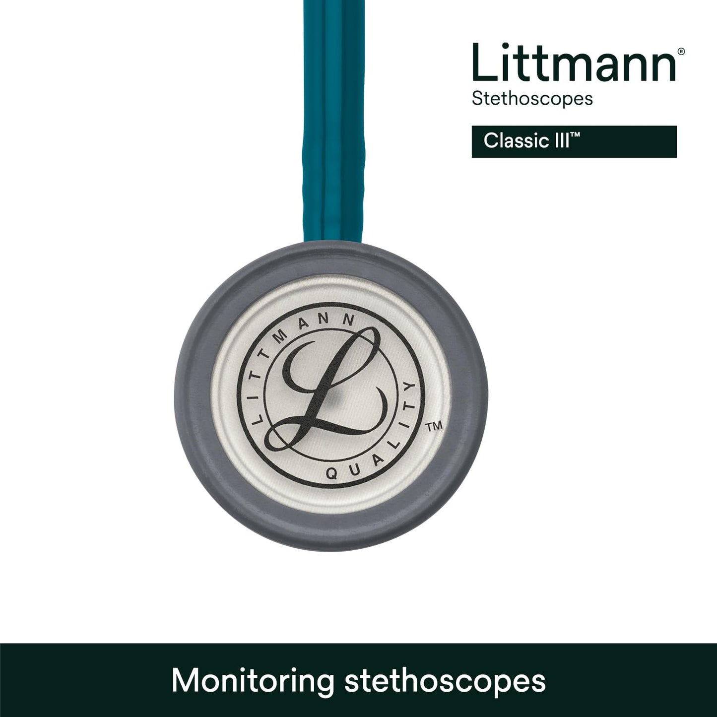 3M Littmann Classic III Monitoring Stethoscope, 5623, More Than 2X as Loud*, Weighs Less**, Stainless Steel Chestpiece, 69 cm (27") Caribbean Blue Tube 🍁 All In One Marketplace Canada