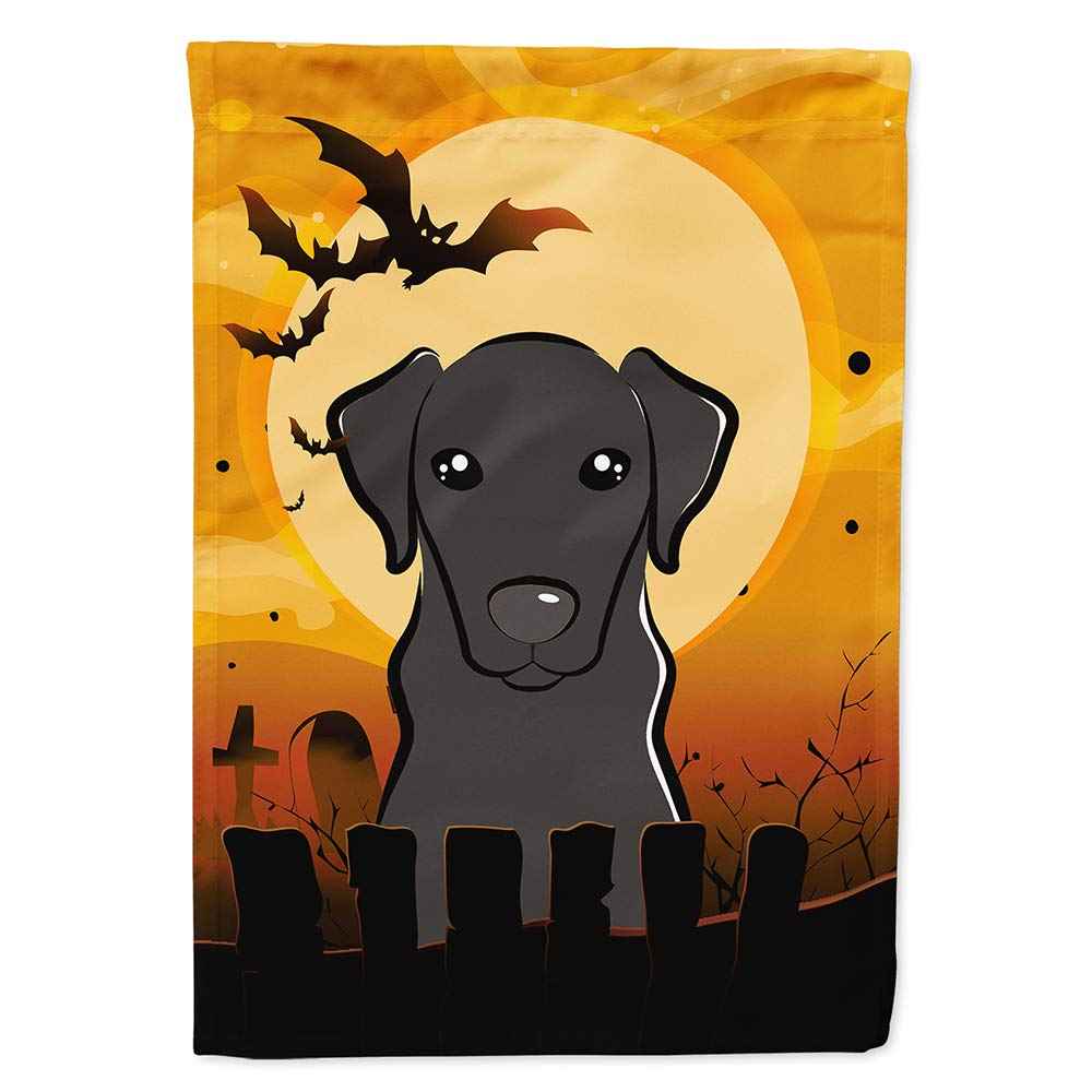 Caroline's Treasures BB1793CHF Halloween Black Labrador Canvas House Size Flag, Multicolor, Large