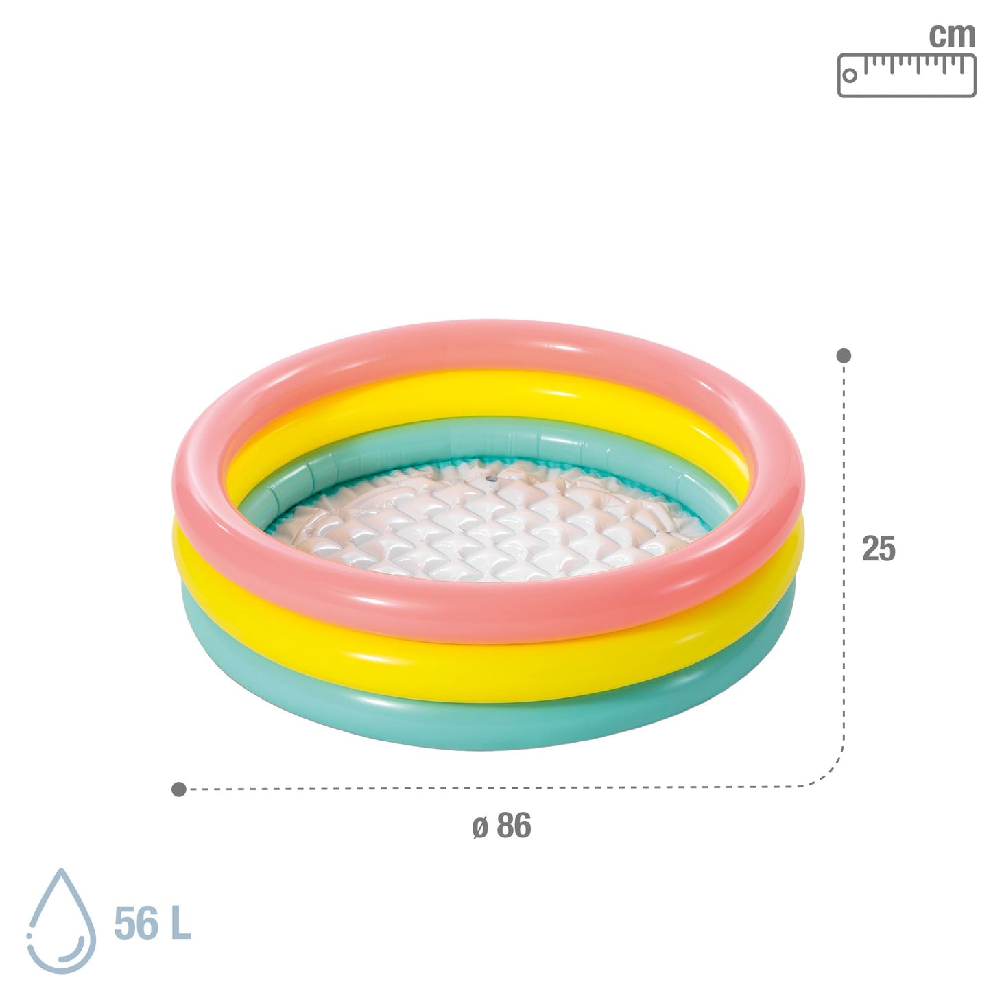 Intex 58924EP 34in x 10in Sunset Glow Soft Inflatable Baby Swimming Pool 🍁 All In One Marketplace Canada