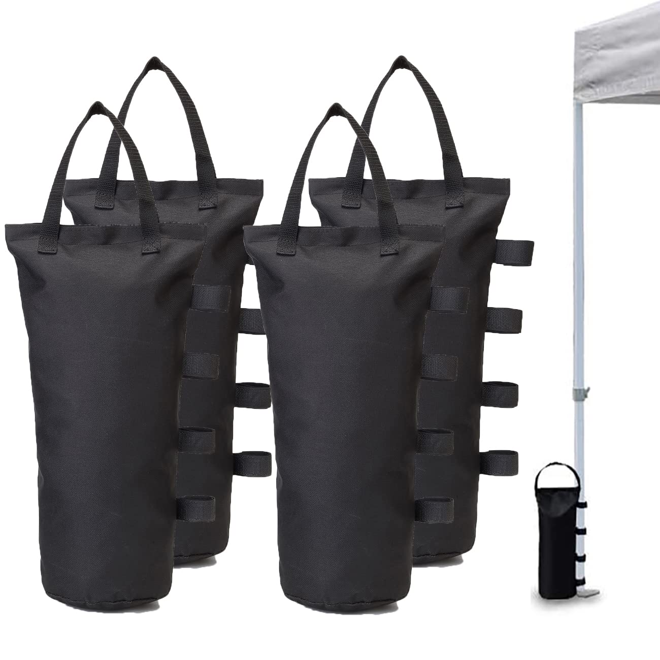 MOPHOEXII 4-Pack 112 LBS Extra Large Pop up Canopy Weights Sand Bags for Outdoor Pop Up Canopy Tent Gazebo Outdoor Instant Canopies Sand Bags without Sand - Black 🍁 All In One Marketplace Canada
