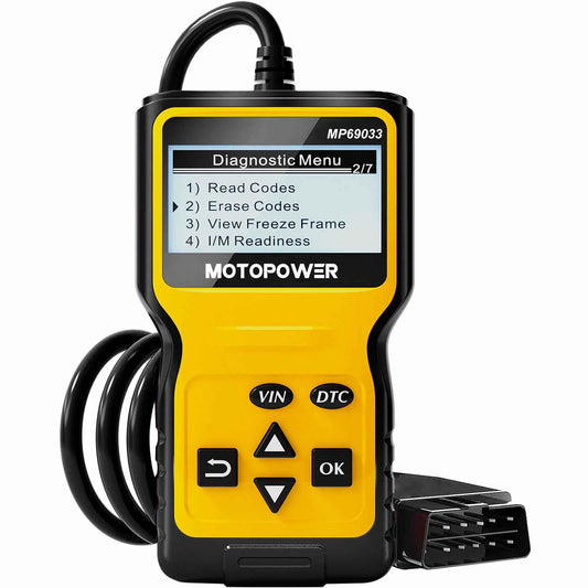 MOTOPOWER MP69033 Car OBD2 Scanner Code Reader Engine Fault Scanner CAN Diagnostic Scan Tool for All OBD II Protocol Cars Since 1996, Yellow 🍁 All In One Marketplace Canada