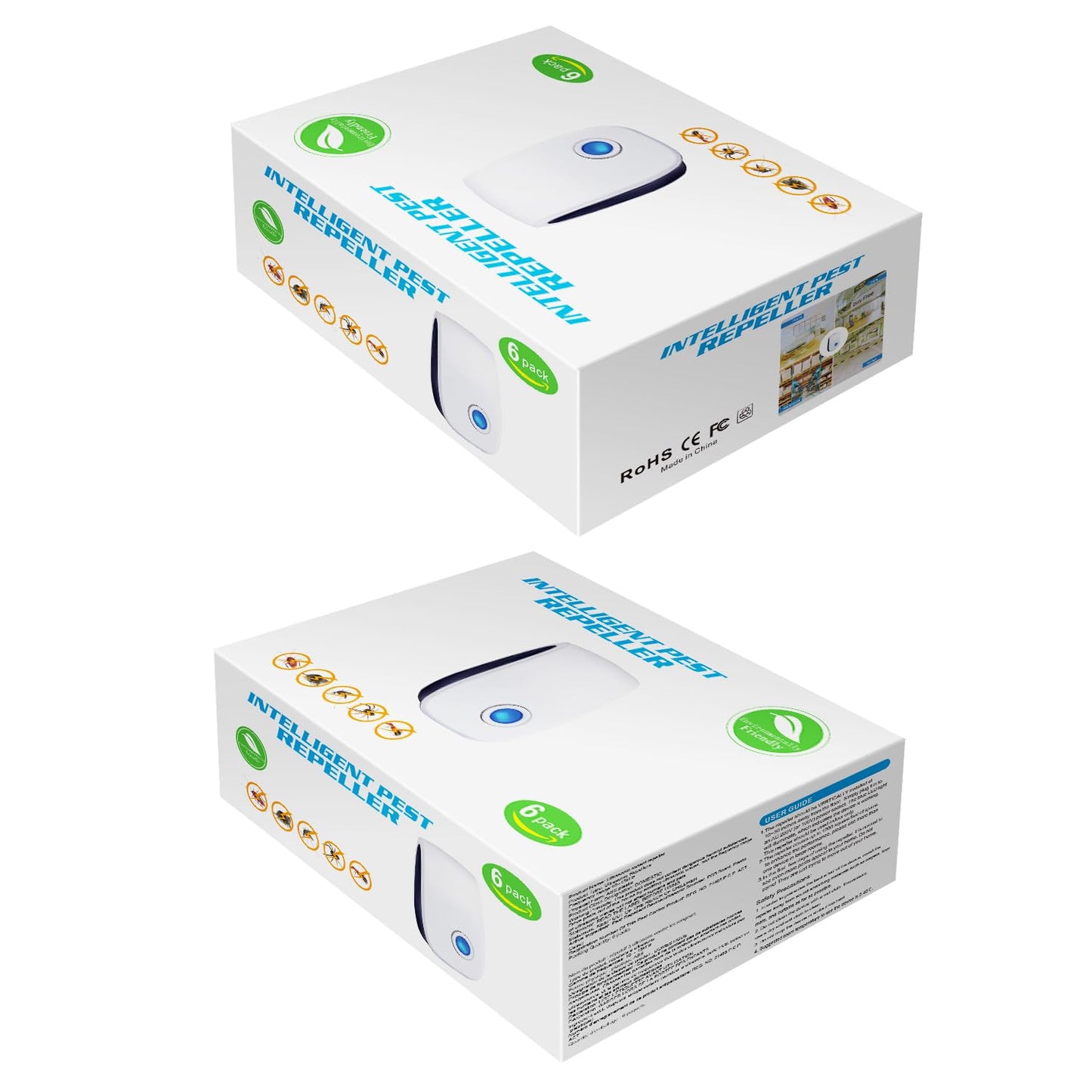Pest Control Repeller, Plug-in Pest Control Repellent for Mouse, Insect, Cockroach, Mice, Spider, Bug, Ant, Mosquito, Rodent & Rats Indoor Use Repeller 6 Packs 🍁 All In One Marketplace Canada