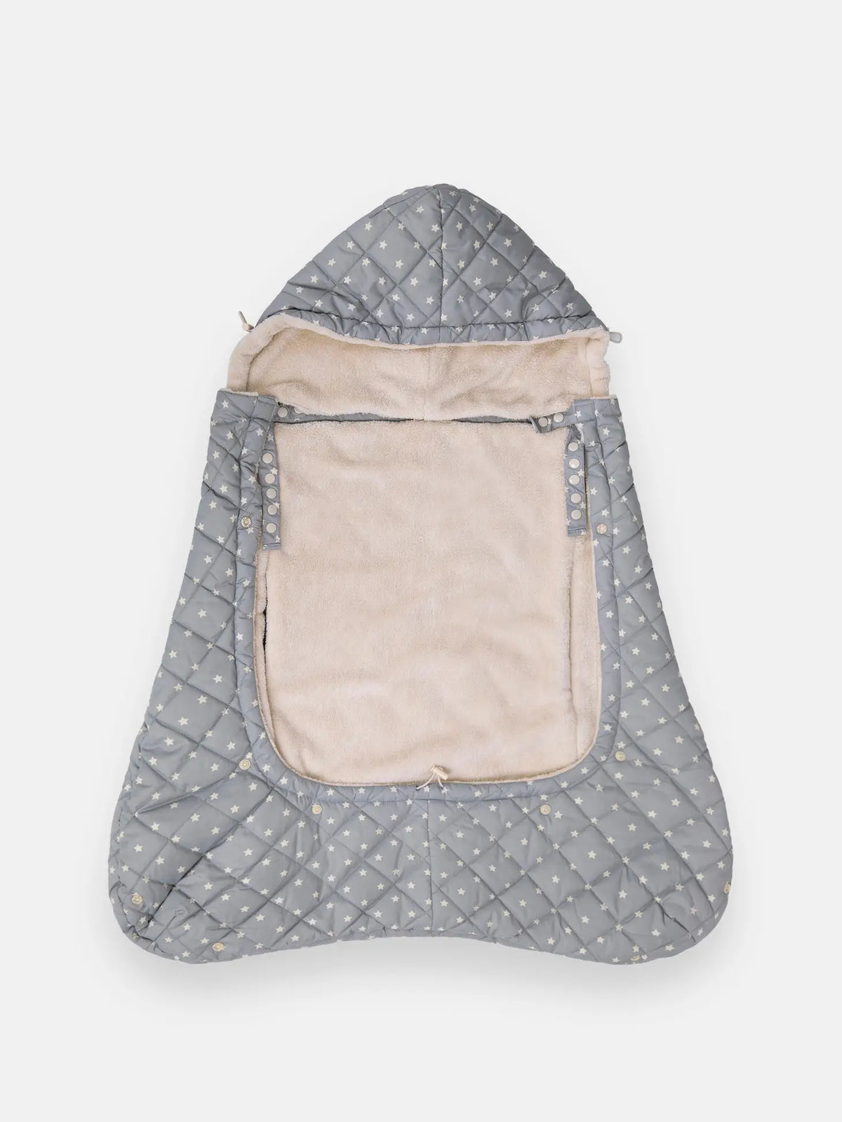 K-Poncho - Plush | 7am Enfant | Grey Stars Regular Weight