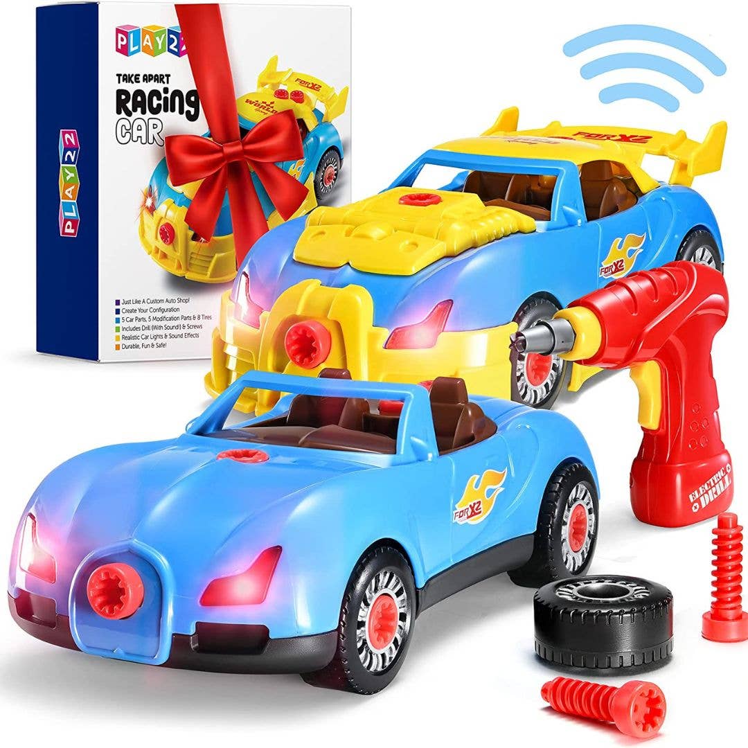 Play22 - Take Apart Racing Car Toys - 30 Piece - Ages 3+