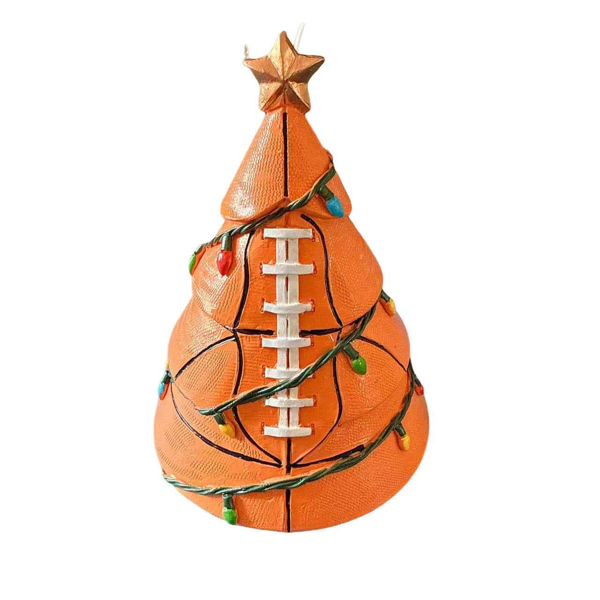 Sports Ball Christmas Tree Figurine - Resin Holiday Tabletop Decoration