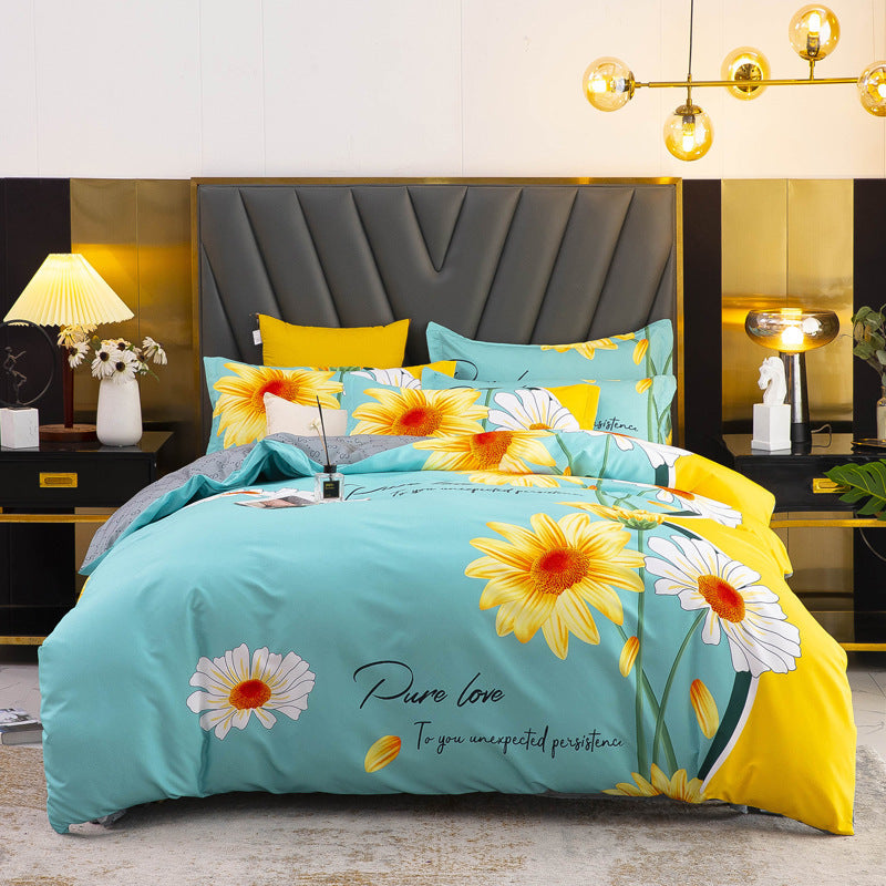 Brushed Floral Winter Bedding Set