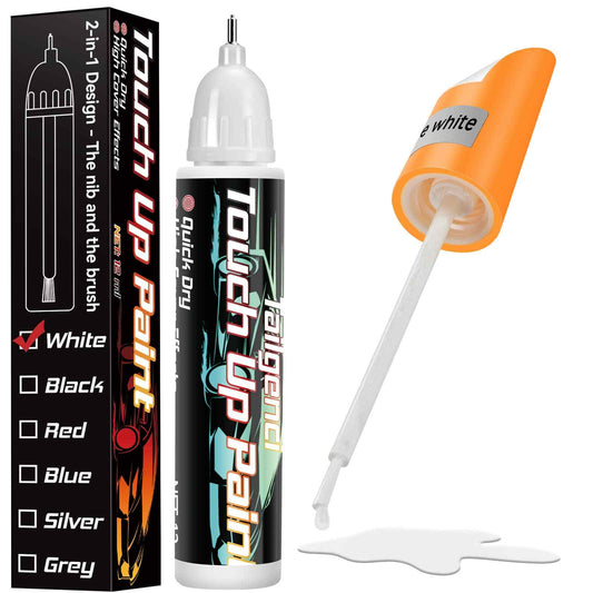 Touch Up Paint For Cars, Two-In-One Car Paint Scratch Repair, Quick And Easy, Automotive Touch Up Paint (White) 🍁 All In One Marketplace Canada