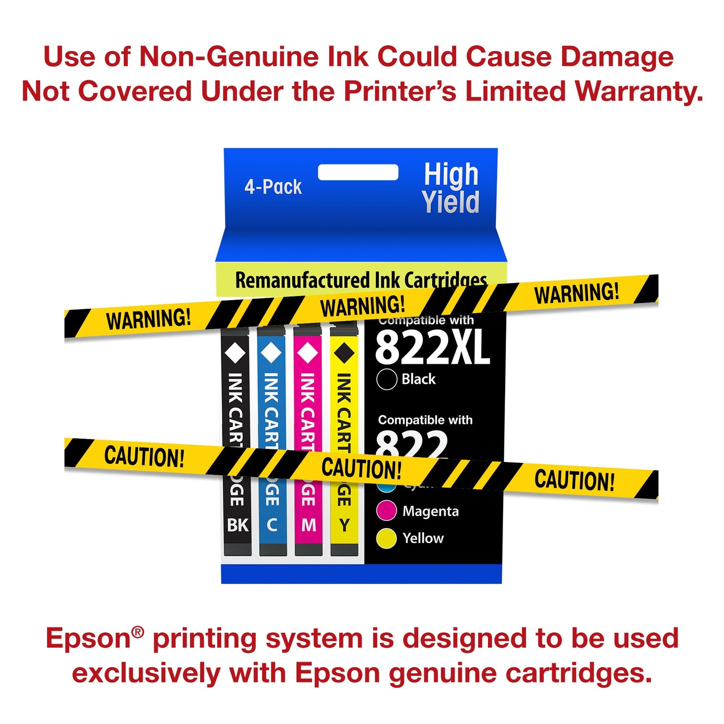 Epson 822 Genuine Ink Cartridge XL Black and Standard Color Combo Pack 🍁 All In One Marketplace Canada