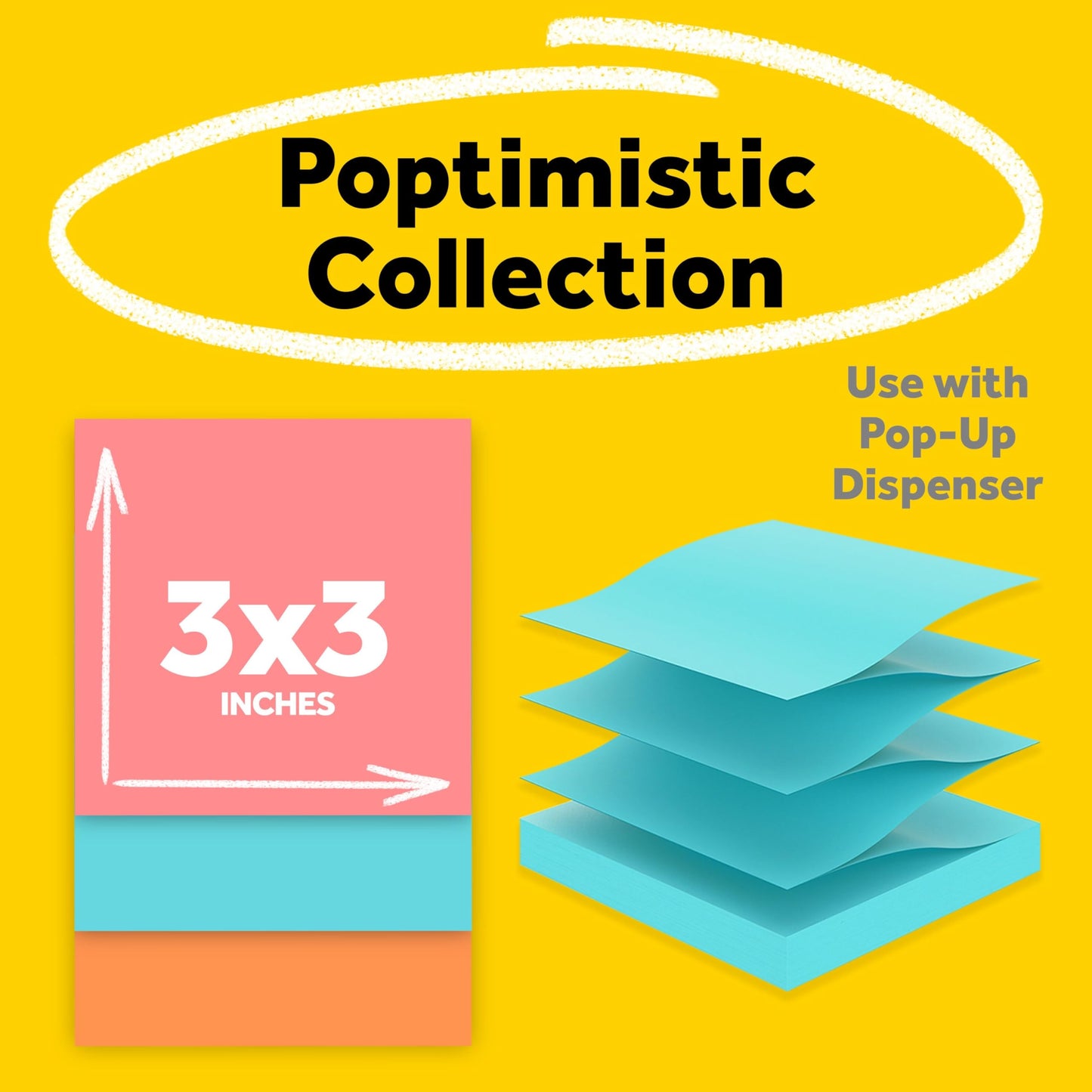 Post-it Pop-up Notes, 3 x 3 in, Poptimistic Collection, 6 Pads 🍁 All In One Marketplace Canada