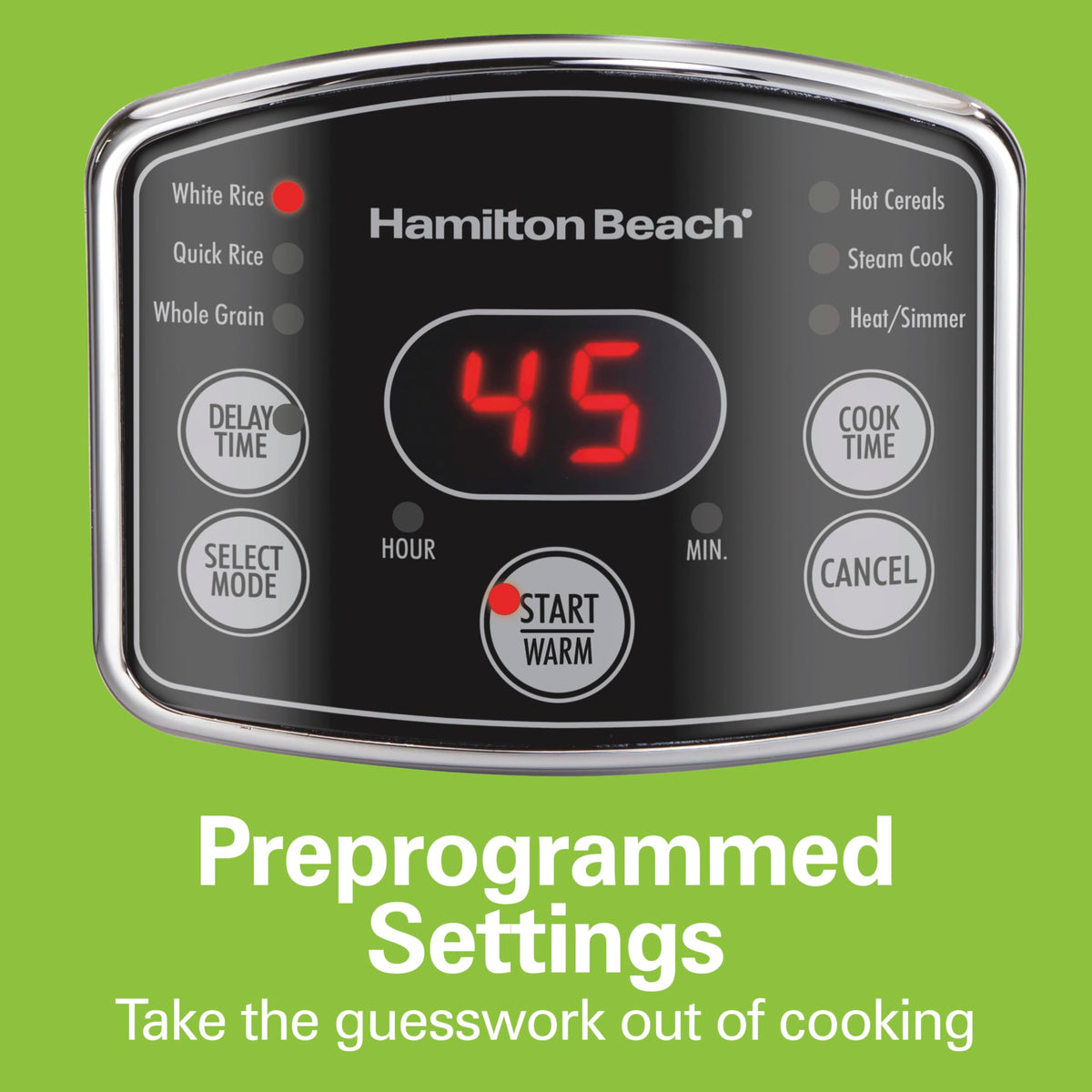 Hamilton Beach Digital Programmable Rice Cooker & Food Steamer, 14 Cups Cooked (7 Cups Uncooked), Stainless Steel, Steam & Rinse Basket, Delay Start, Model 37548MN 🍁 All In One Marketplace Canada