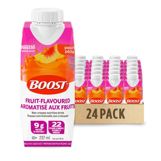 Boost Fruit Flavoured Drink Peach, 237ml, 24 count 🍁 All In One Marketplace Canada