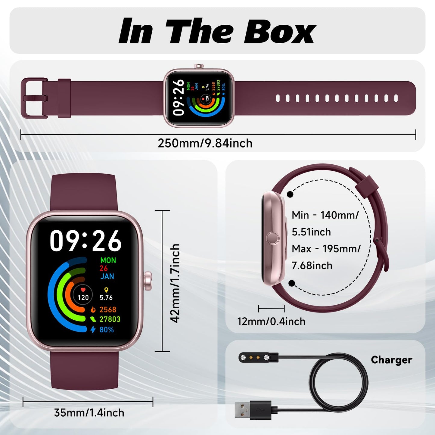 Smart Watch for Men Women with Bluetooth Call, Alexa Built-in, Heart Rate & Sleep Monitor, 1.83" DIY Dial Fitness Watch with 100+ Sport Modes, IP68 Waterproof, Compatible with Android iOS 🍁 All In One Marketplace Canada