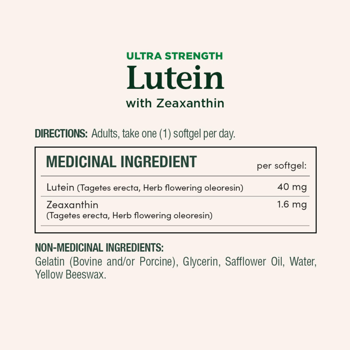 NATURE'S BOUNTY Lutein, Ultra Strength, Support For Conditions Like Cataracts & Macular Degeneration, 53 g 🍁 All In One Marketplace Canada