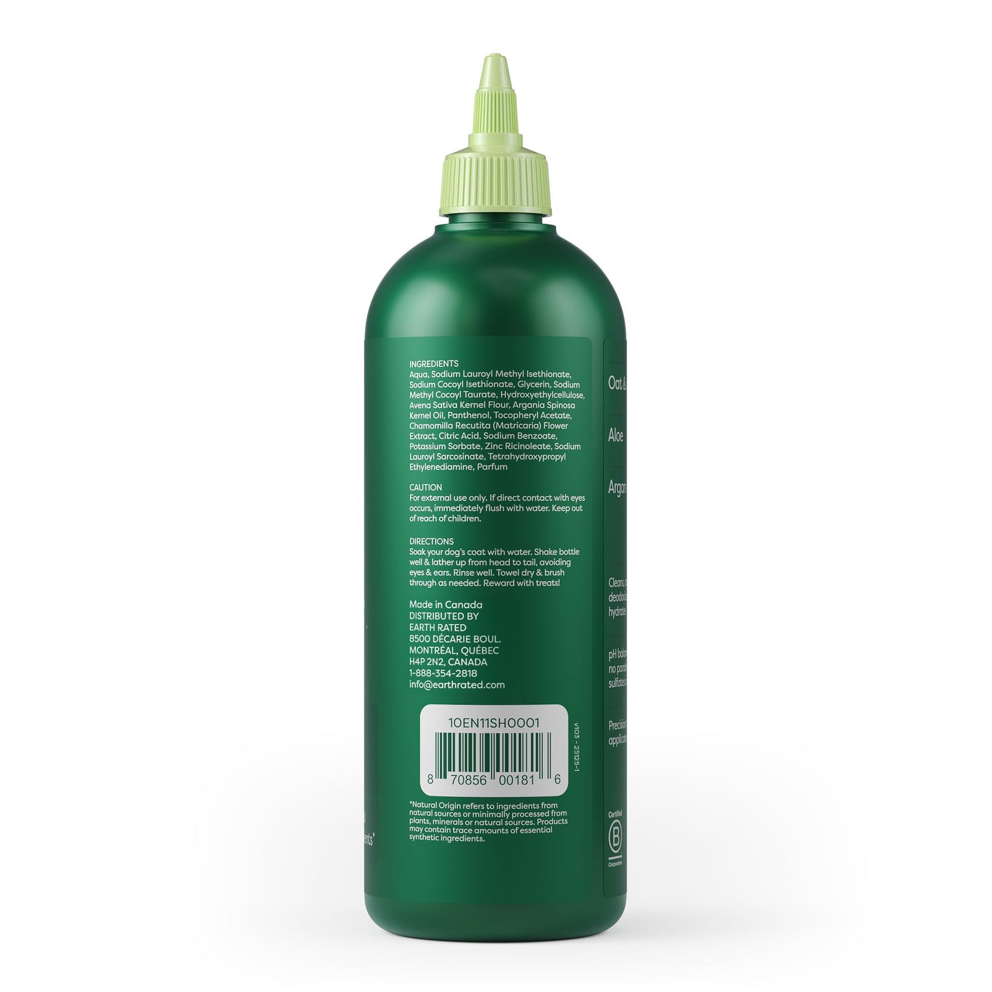 Earth Rated (A Canadian Company), 3-in-1 Soothing Dog Shampoo and Conditioner, Deodorizing Oatmeal Shampoos for Dogs and Puppies, Great for Smelly Pets, White Tea and Basil Scent, 473 ml 🍁 All In One Marketplace Canada