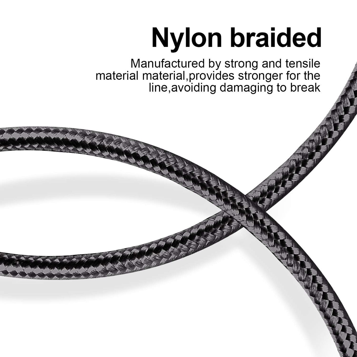 CUGUNU iPhone Charger, 5 Pack 3/3/6/6/10FT Apple MFi Certified USB Lightning Cable Nylon Braided Fast Charging Cord Compatible for iPhone 14/13/12/11/X/Max/8/7/6/5/SE/Plus/iPad - Black 🍁 All In One Marketplace Canada