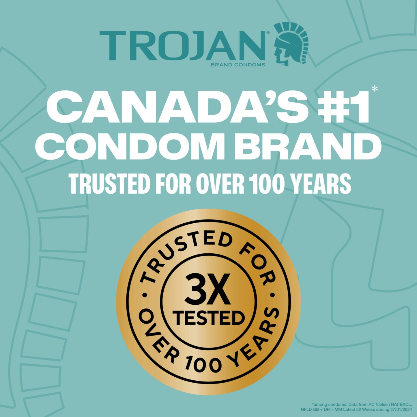 TROJAN BareSkin Original Lubricated Latex Thin Condoms, 24 Count, For a More Natural Feel, Bringing You Closer with Heightened Sensitivity Where it Matters Most 🍁 All In One Marketplace Canada