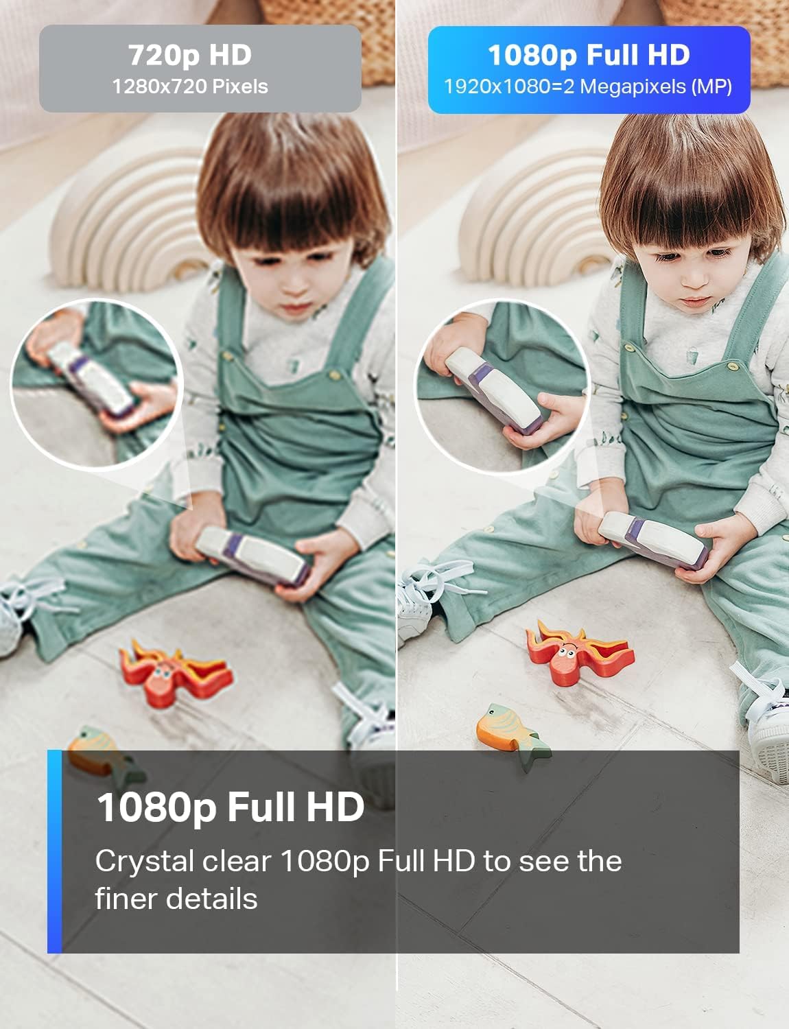 Tapo Smart Home Security WiFi Camera for Baby/Pet, 2.4GHz Wi-Fi Connection Required, 1080p (Full HD), Up to 30 ft Night Vision, Up to 128 GB microSD Card Slot, Works w/Alexa and Google (Tapo C100) 🍁 All In One Marketplace Canada