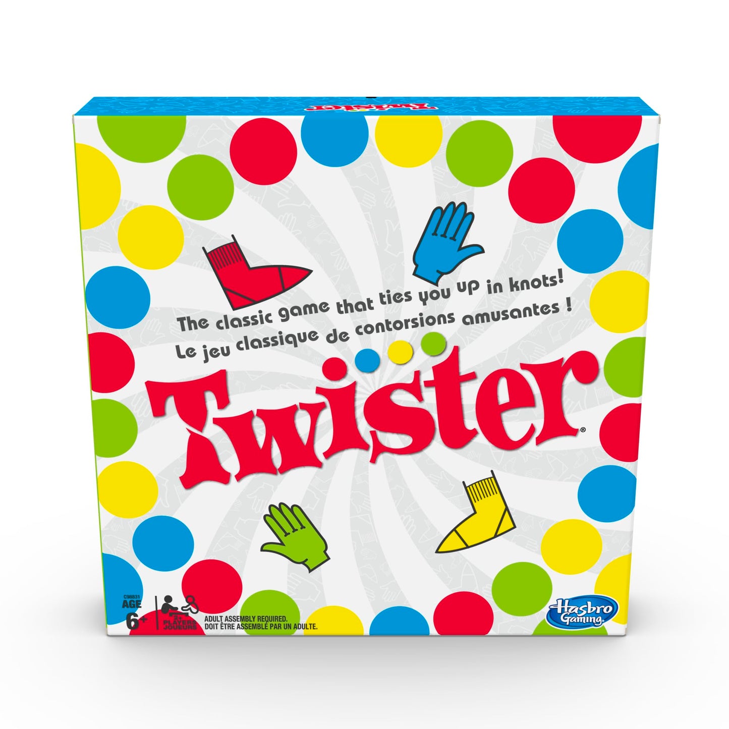 Hasbro Twister Game, Party Game, Classic Board Game for 2 or More Players, Indoor and Outdoor Game for Kids 6 and Up, English and French Bilingual Version 🍁 All In One Marketplace Canada