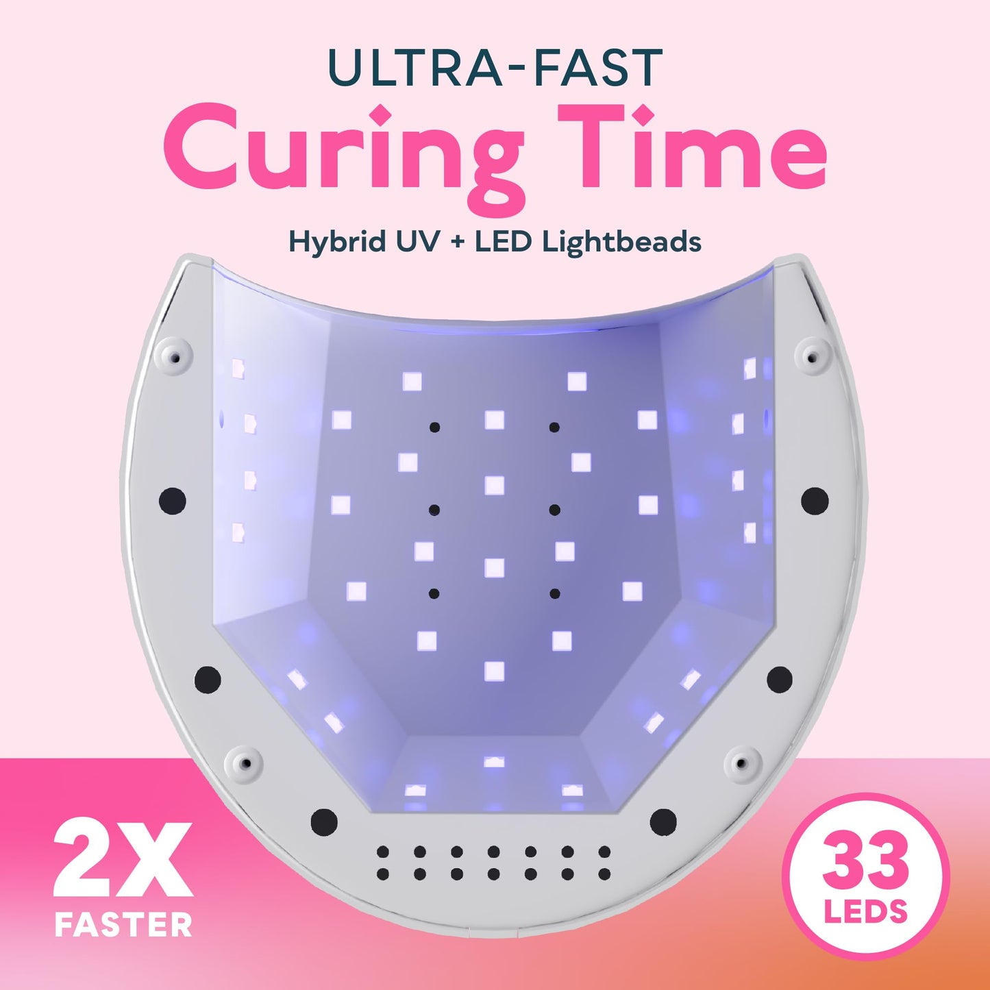 SUNUV SUN2C UV Light for Nails, UV LED Nail Lamp with 4 Timer Settings, Curing Lights Compatible with All Gel Polish Rose 🍁 All In One Marketplace Canada