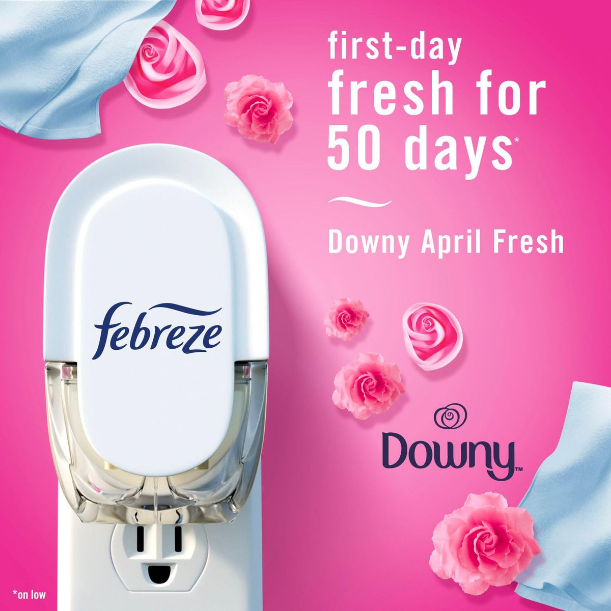 Febreze Plug In Air Freshener, Odor-Fighting Scented Oil Refill for Home and Bathroom and Kitchen, Long Lasting for Strong Odors, Twlight Lavender and Downy April Fresh Scents, 4 Refills 🍁 All In One Marketplace Canada