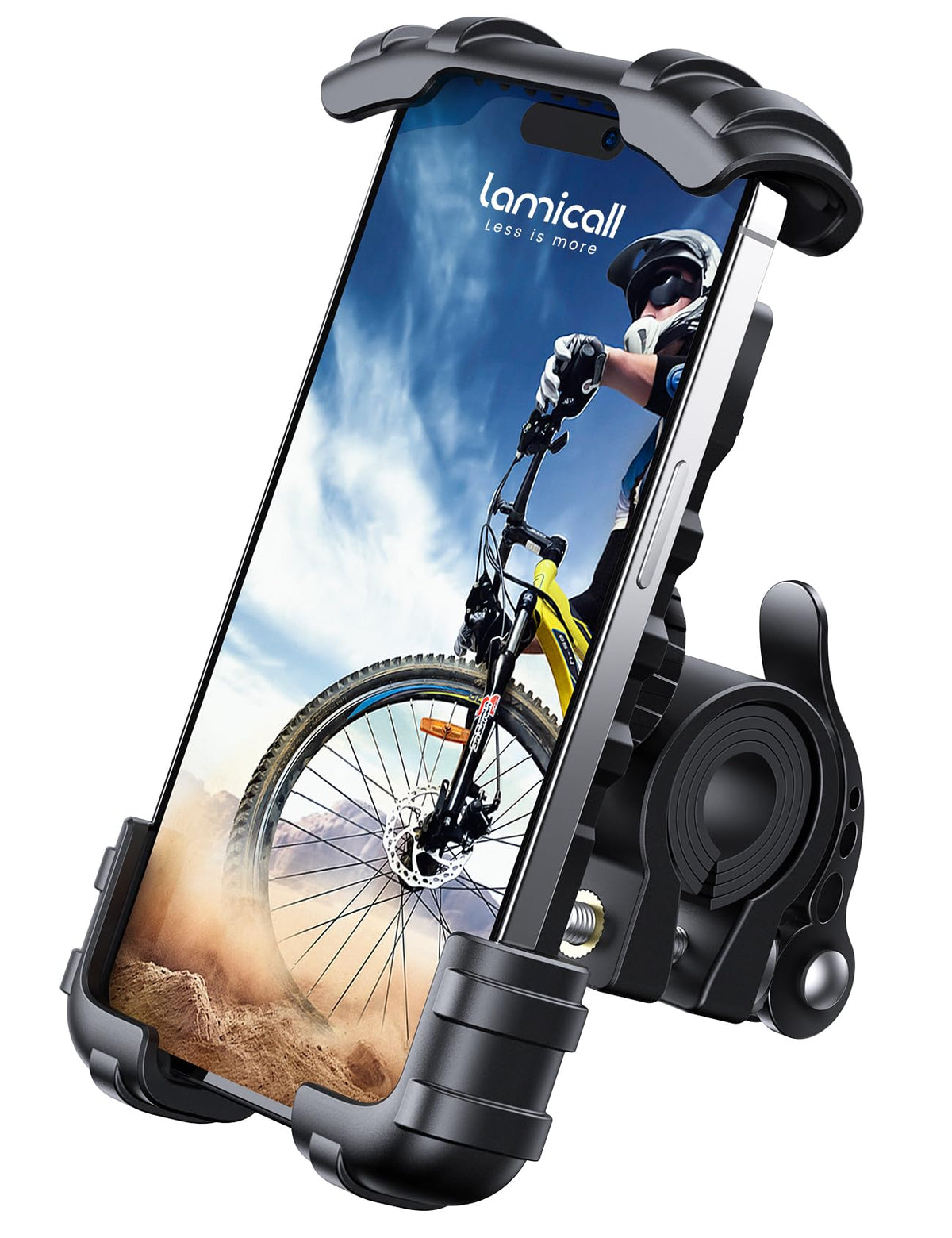 Lamicall Bike Phone Mount, Motorcycle Phone Holder - Motorcycle Bicycle Cell Phone Mount Clamp for Handlebar, Cycling Mount for iPhone 17 Pro Air, 16 Pro 15 Pro Max S25 S26+, 4.7-6.8" Smartphone 🍁 All In One Marketplace Canada
