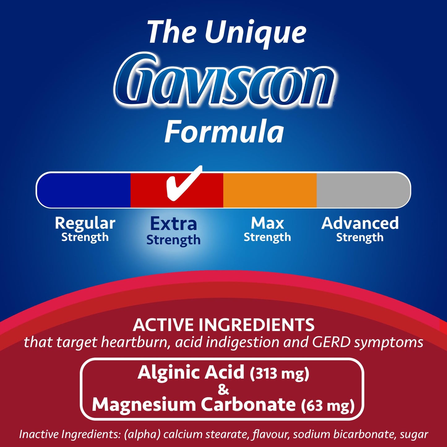 Gaviscon Extra Strength Tablets - 120 Count - Chewable Foaming Antacid Tablets for Day and Night Heartburn Relief, Acid Reflux and GERD Relief, Fruit Blend - Free of Aluminum, Lactose and Gluten 🍁 All In One Marketplace Canada