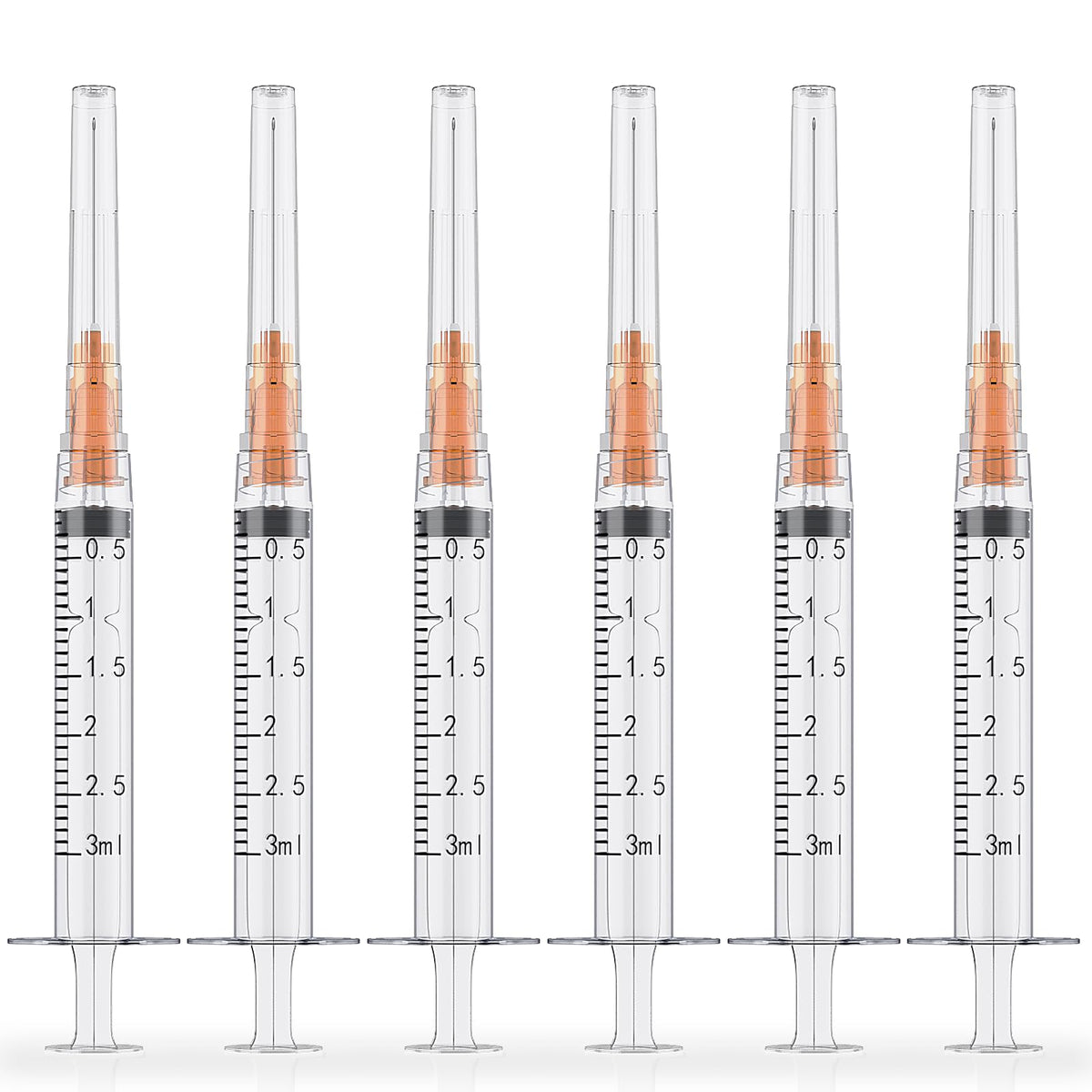 3ml Luer Lock Syringes with 25 Gauge 1 Inch Needles, Luer Lock Disposable Accessories for Lab, Pack of 25 🍁 All In One Marketplace Canada