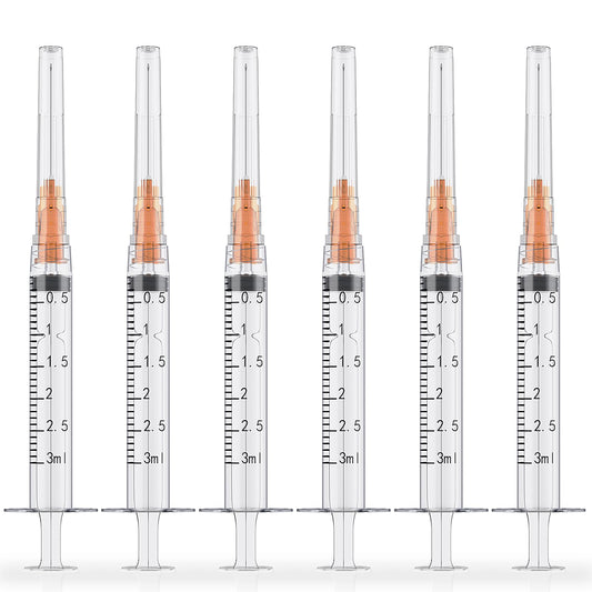 3ml Luer Lock Syringes with 25 Gauge 1 Inch Needles, Luer Lock Disposable Accessories for Lab, Pack of 25 🍁 All In One Marketplace Canada