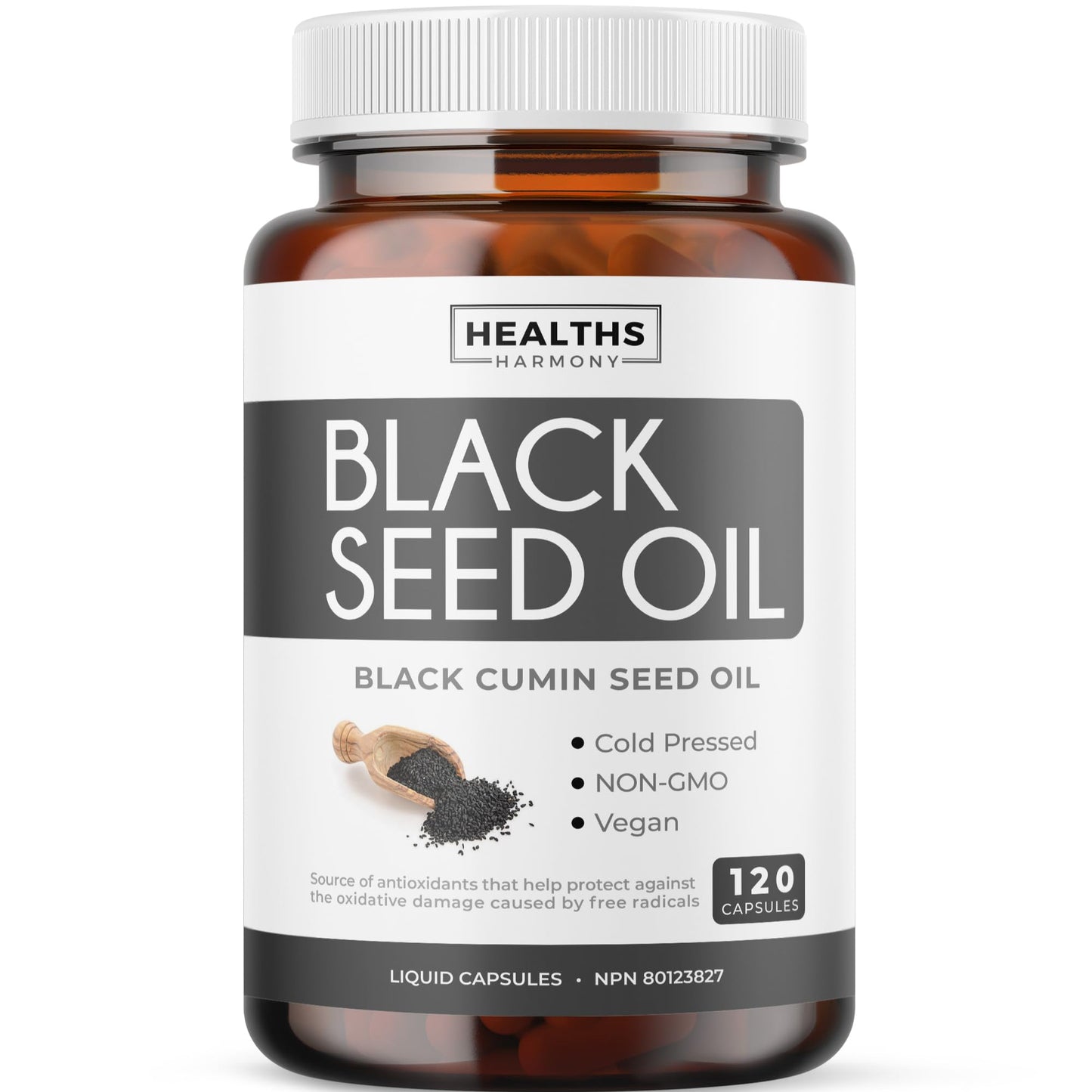 Black Seed Oil Capsules | Cold Pressed | Antioxidant, Blood Sugar & Liver Support | Pure Black Cumin Seed Oil | High in Omega 3 6 9 | Non-GMO & Vegan Black Cumin Oil | 120 Nigella Sativa Softgels 🍁 All In One Marketplace Canada
