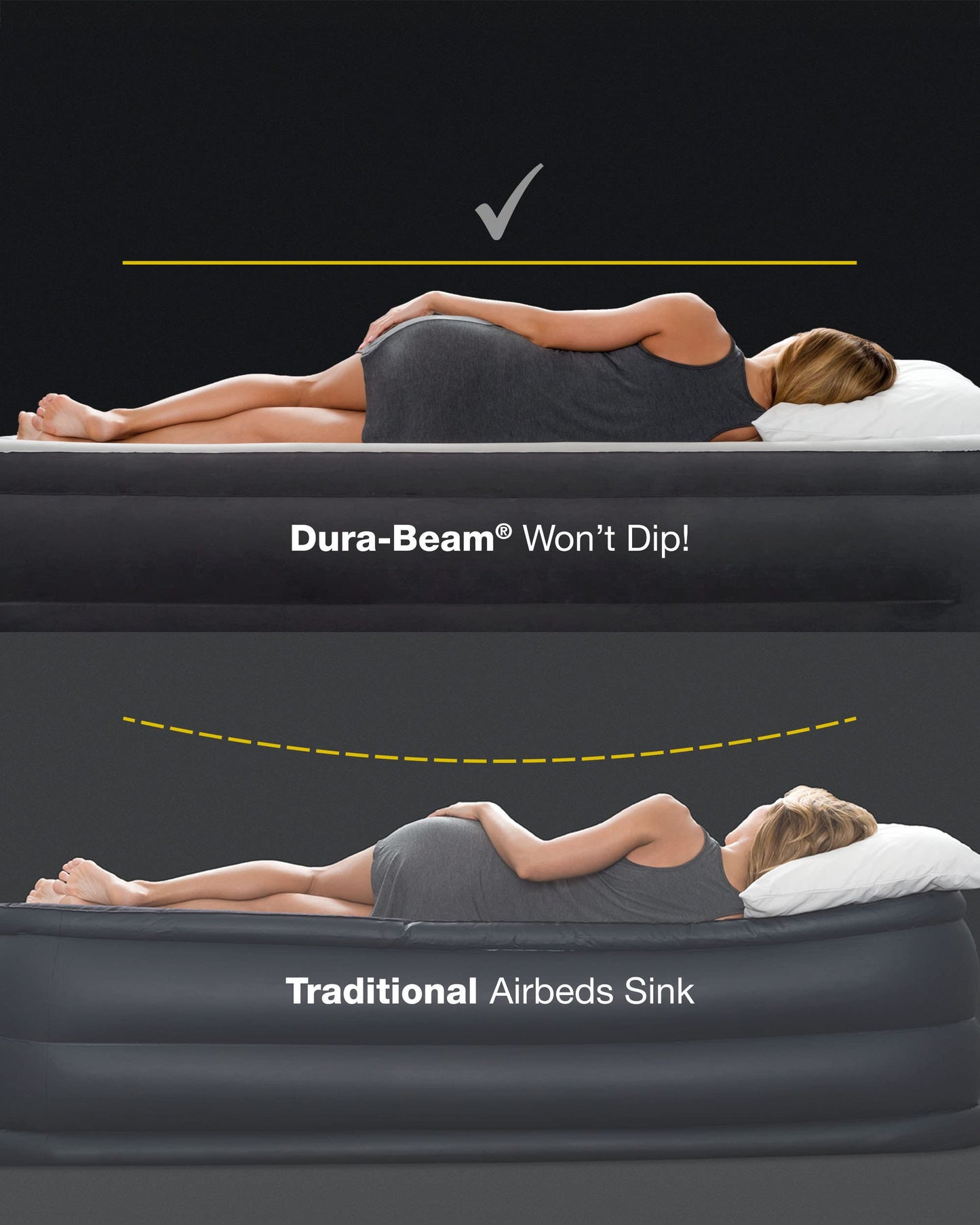 INTEX 64107E Dura-Beam Standard Prestige Air Mattress: Fiber-Tech – Twin Size – 10in Bed Height – 600lb Weight Capacity – Pump Sold Separately 🍁 All In One Marketplace Canada