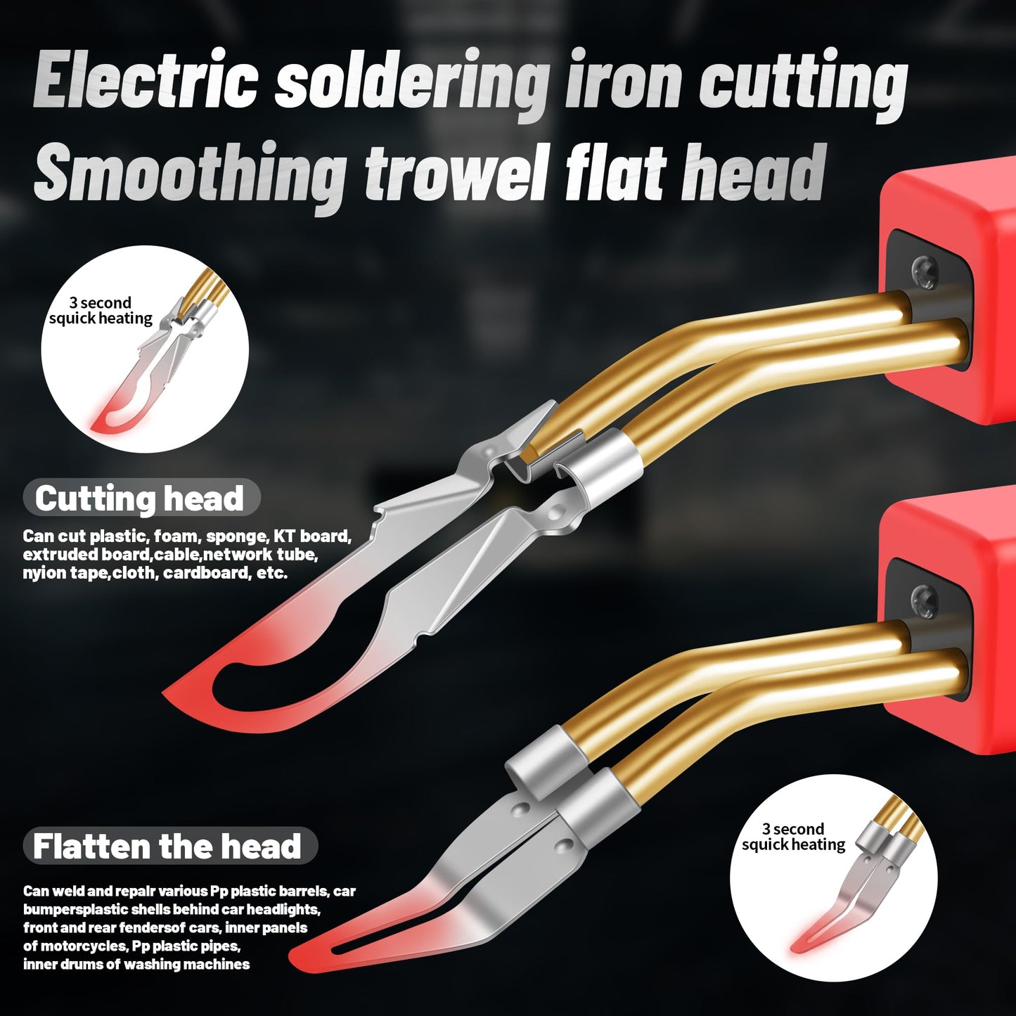 Upgraded 220W Plastic Welder, 2 in 1 Plastic Welding Repair Welder Kit 1000PCS Hot Stapler Soldering Gun with 100PCS Plastics Welding Rods Car Bumper Repair Kit for Most Plastics Repair 🍁 All In One Marketplace Canada