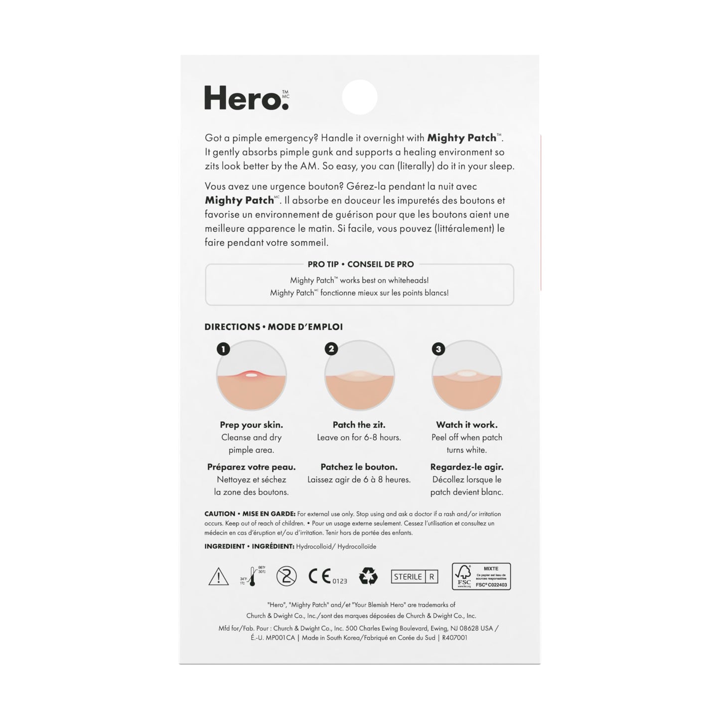 Hero Cosmetics Mighty Patch Original – Hydrocolloid Patch for Pimples, Overnight Acne Blemish & Zit Stickers for Sensitive Skin, 36 Count 🍁 All In One Marketplace Canada