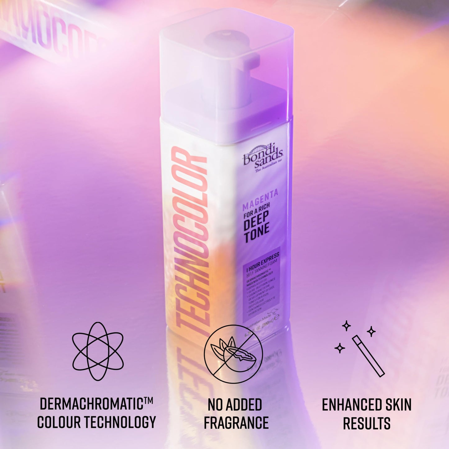 BONDI SANDS TECHNOCOLOR 1 HOUR EXPRESS SELF TANNING FOAM MAGENTA 200mL (CANADA) 🍁 All In One Marketplace Canada