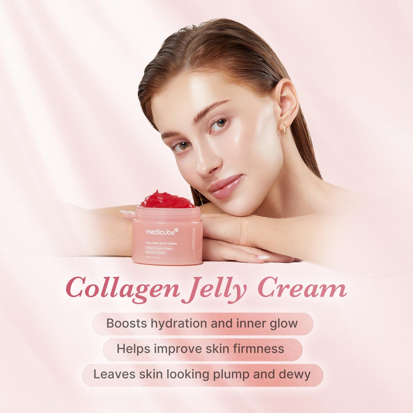 Medicube Collagen Jelly Cream- Niacinamide & Freeze-Dried Hydrolyzed Collagen - Boosts skin's barrier hydration and gives 24h Glow & Lifted Look - Korean skincare (1.69 Fl Oz (Pack of 1)) 🍁 All In One Marketplace Canada