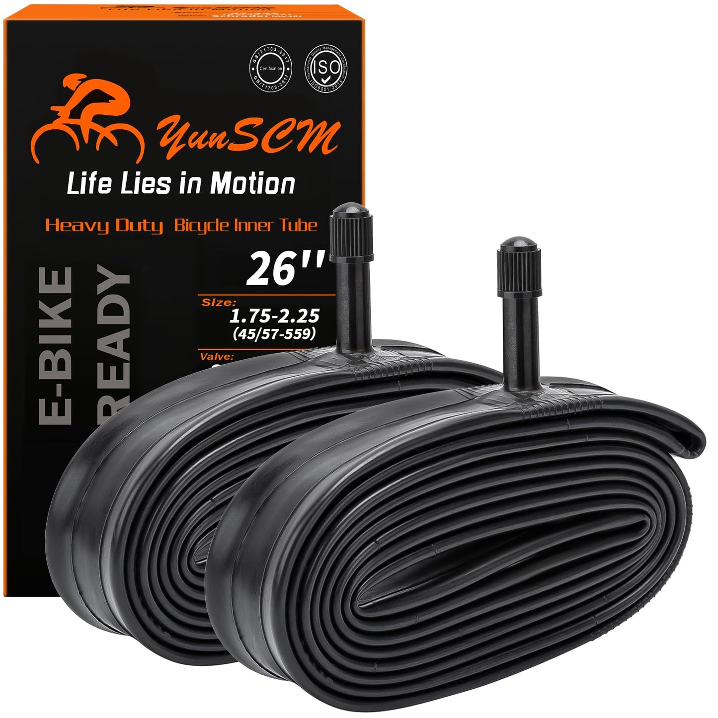 2-PCS 26" Heavy Duty Bike Tubes 26x1.75/1.95/2.0/2.1/2.125/2.20/2.25 AV32MM 26 Heavy Duty Bicycle Tubes Compatible with 26x1.75 26x1.95 26x2.10 26x2.0 26x2.125 26x2.2 26x2.25 Tire Tubes Schrader Valve 🍁 All In One Marketplace Canada