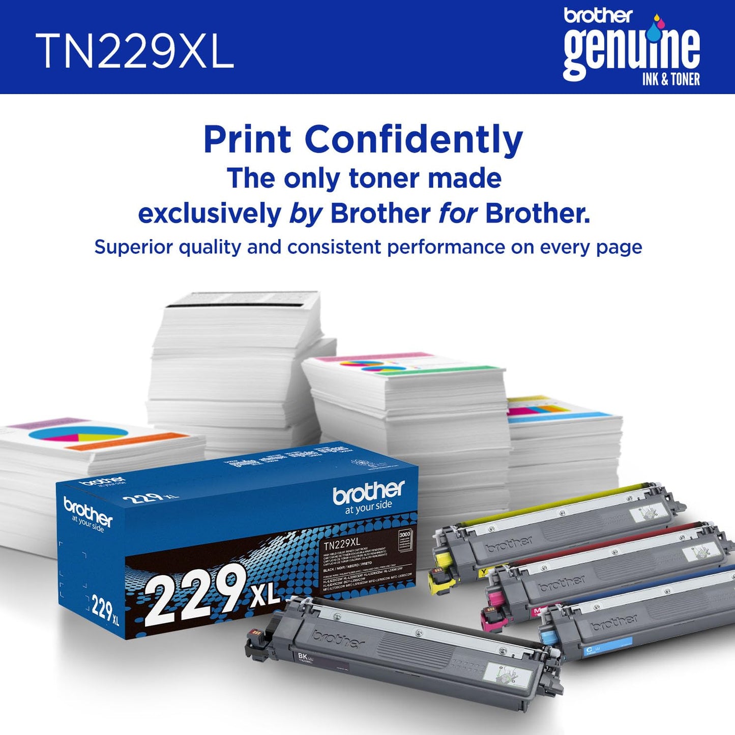 Brother Original TN229XLC High-Yield Cyan Toner Cartridge, Higher Yield for Value, Original Toner Replacement cartridges, for Brother Laser Printers HL-L3220CDW, HL-L3280CDW, MFC-L3720CDW, and More 🍁 All In One Marketplace Canada