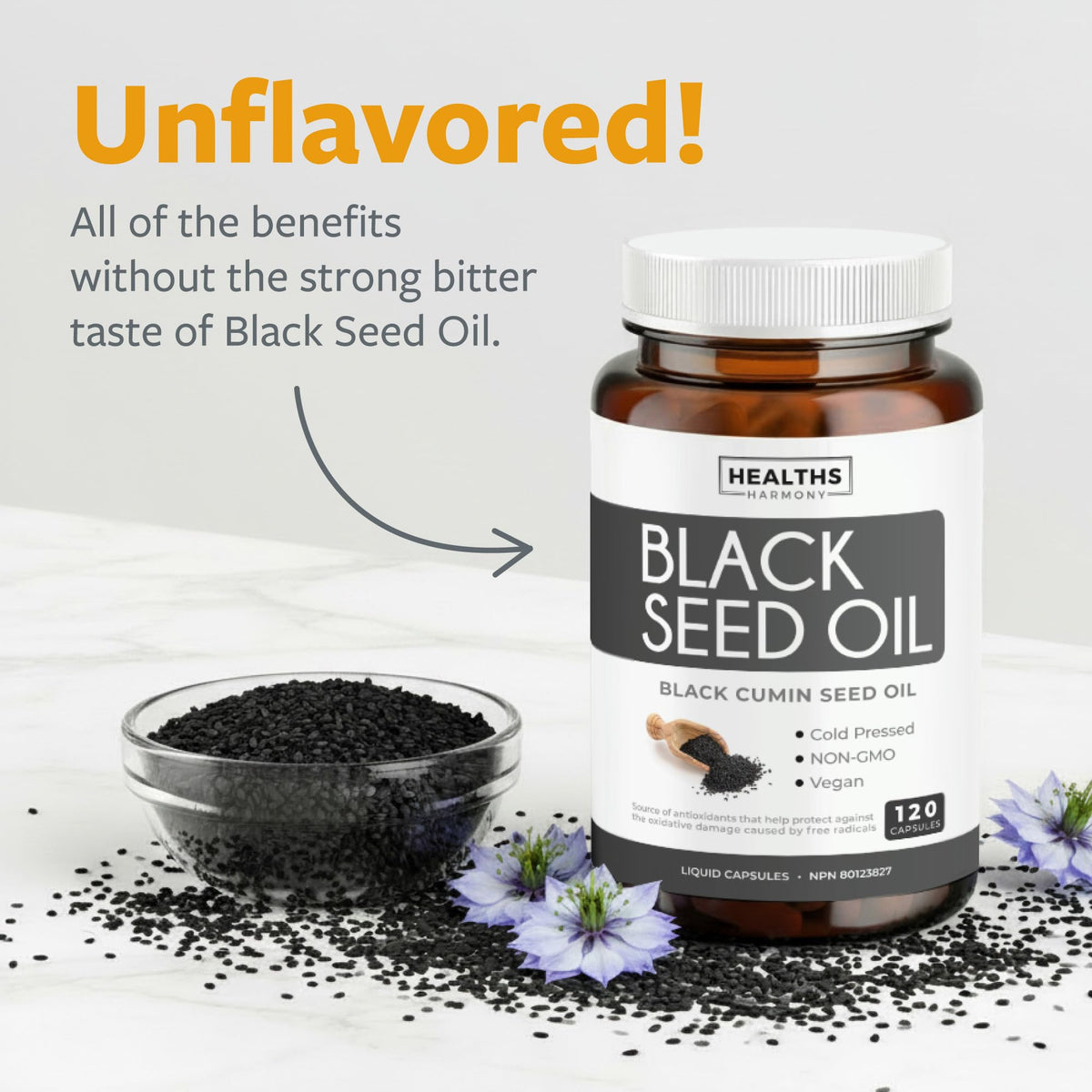 Black Seed Oil Capsules | Cold Pressed | Antioxidant, Blood Sugar & Liver Support | Pure Black Cumin Seed Oil | High in Omega 3 6 9 | Non-GMO & Vegan Black Cumin Oil | 120 Nigella Sativa Softgels 🍁 All In One Marketplace Canada