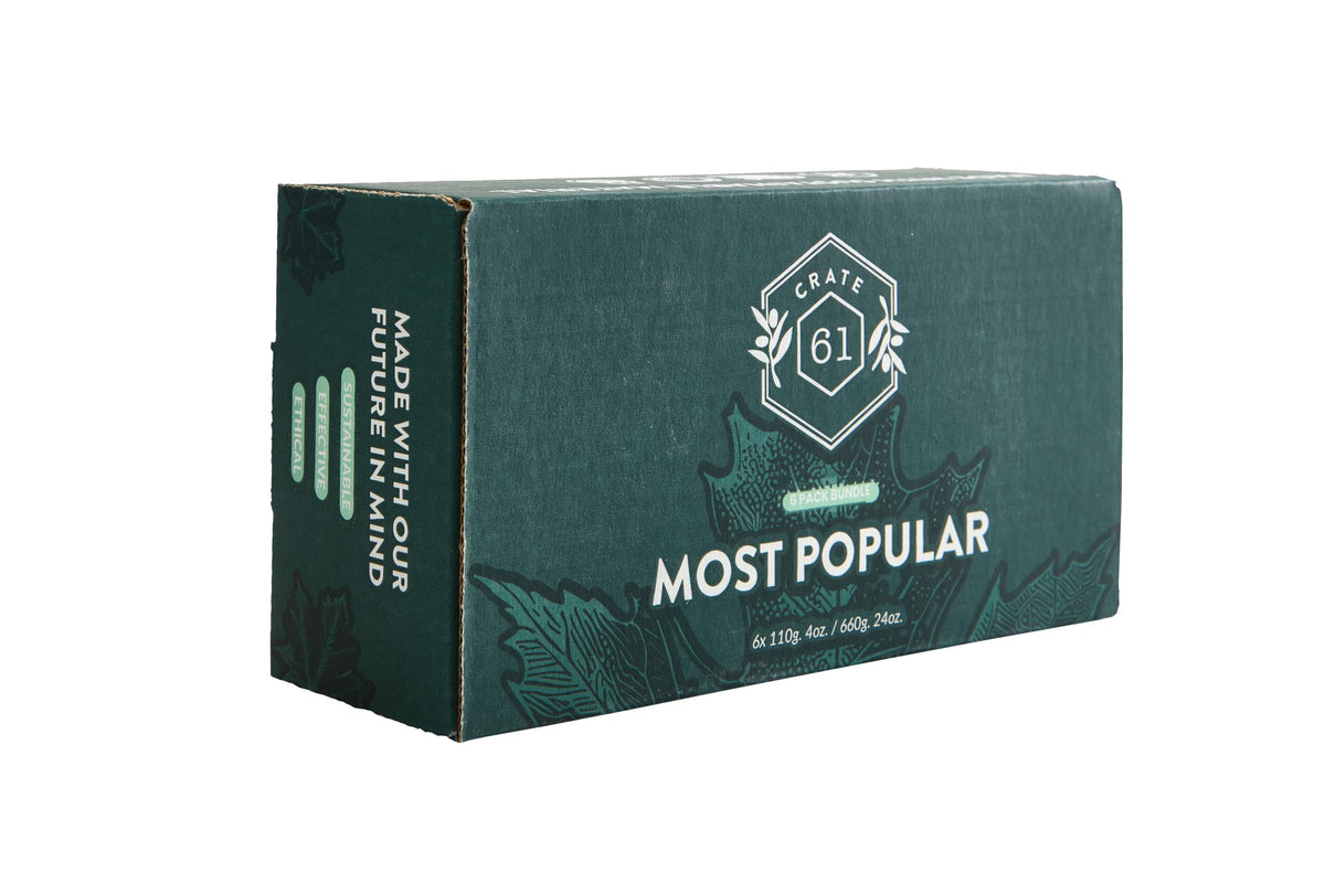 Crate 61, Vegan Natural Bar Soap, Handmade Soap With Premium Essential Oils, Cold Pressed Face And Body Bar Soap For Men And Women 6 Pack (Most Popular) 🍁 All In One Marketplace Canada