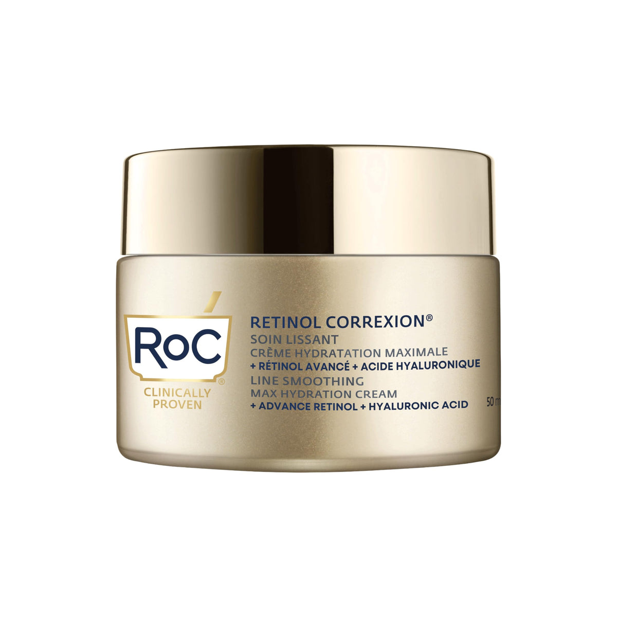 RoC Retinol Correxion Max Daily Hydration Anti-Aging Face Moisturizer with Hyaluronic Acid, Oil Free Skin Care Cream for Fine Lines, Dark Spots, Post-Acne Scars, 50ml, with Retinol Eye Cream Packette 🍁 All In One Marketplace Canada